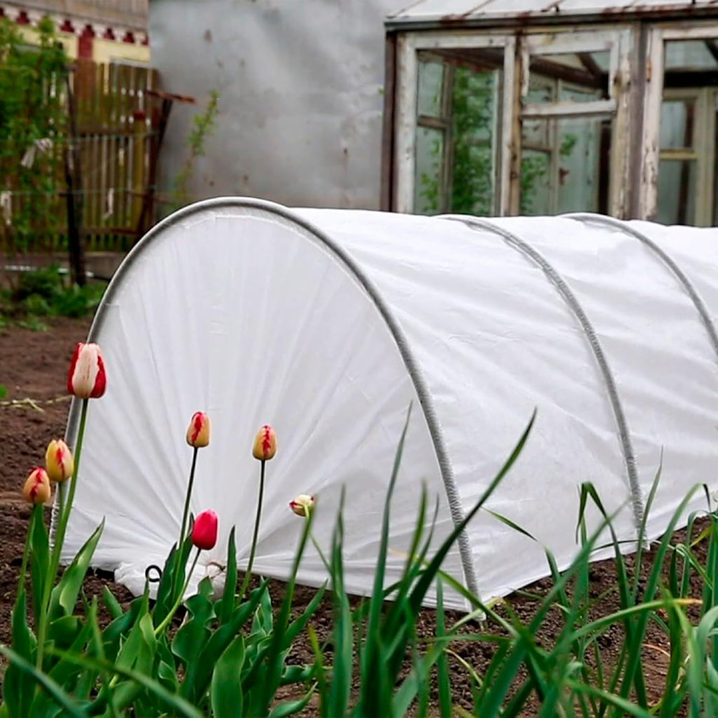 Plant Frost Blanket 10x30 ft, 50 GSM Garden Row Cover Fabric for Freeze Protection, Reusable Winter Plant Cover for