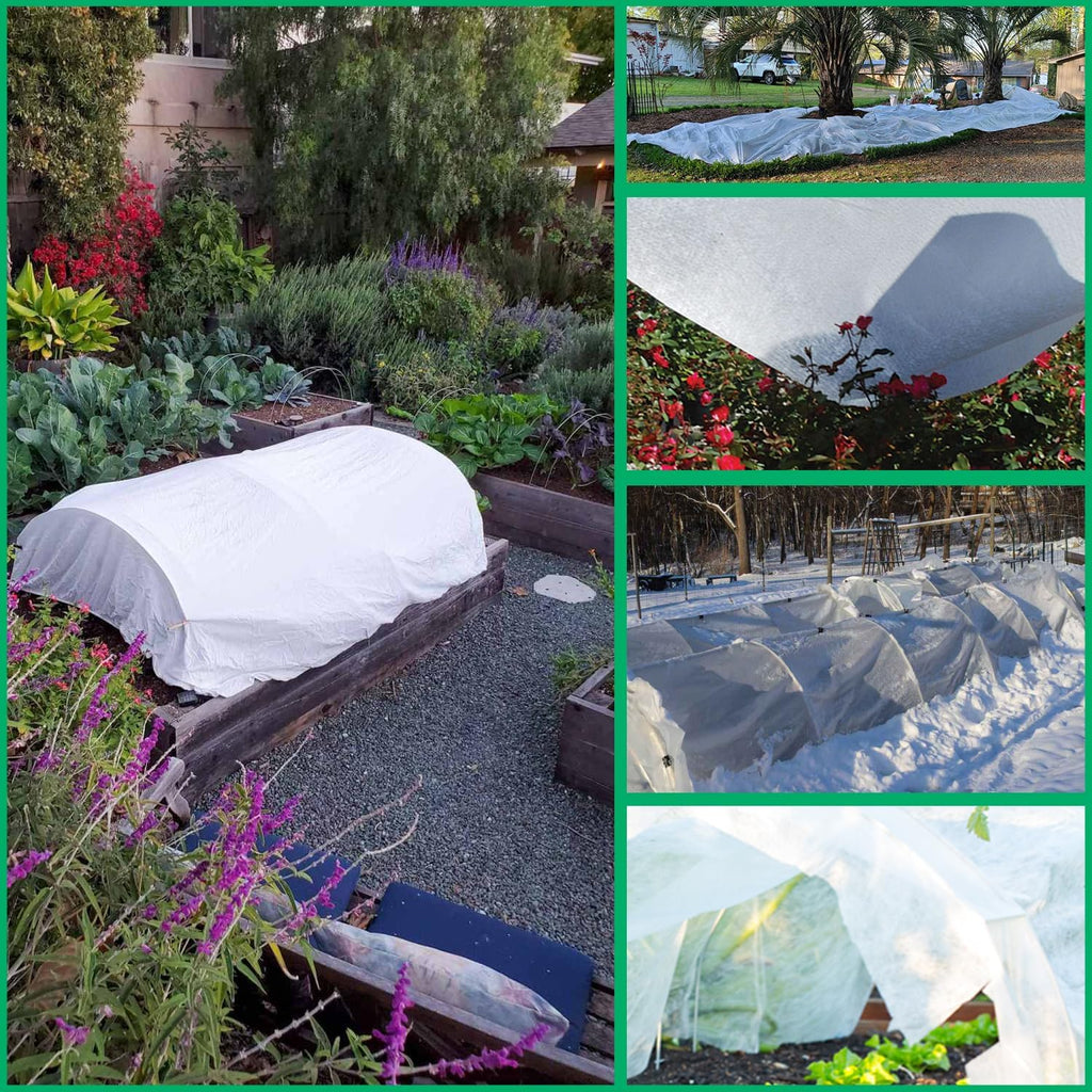 Garutom Plant Covers Freeze Protection 10ft x 50ft 1.1 oz Frost Cloth Plant Freeze Protection, Frost Blankets for