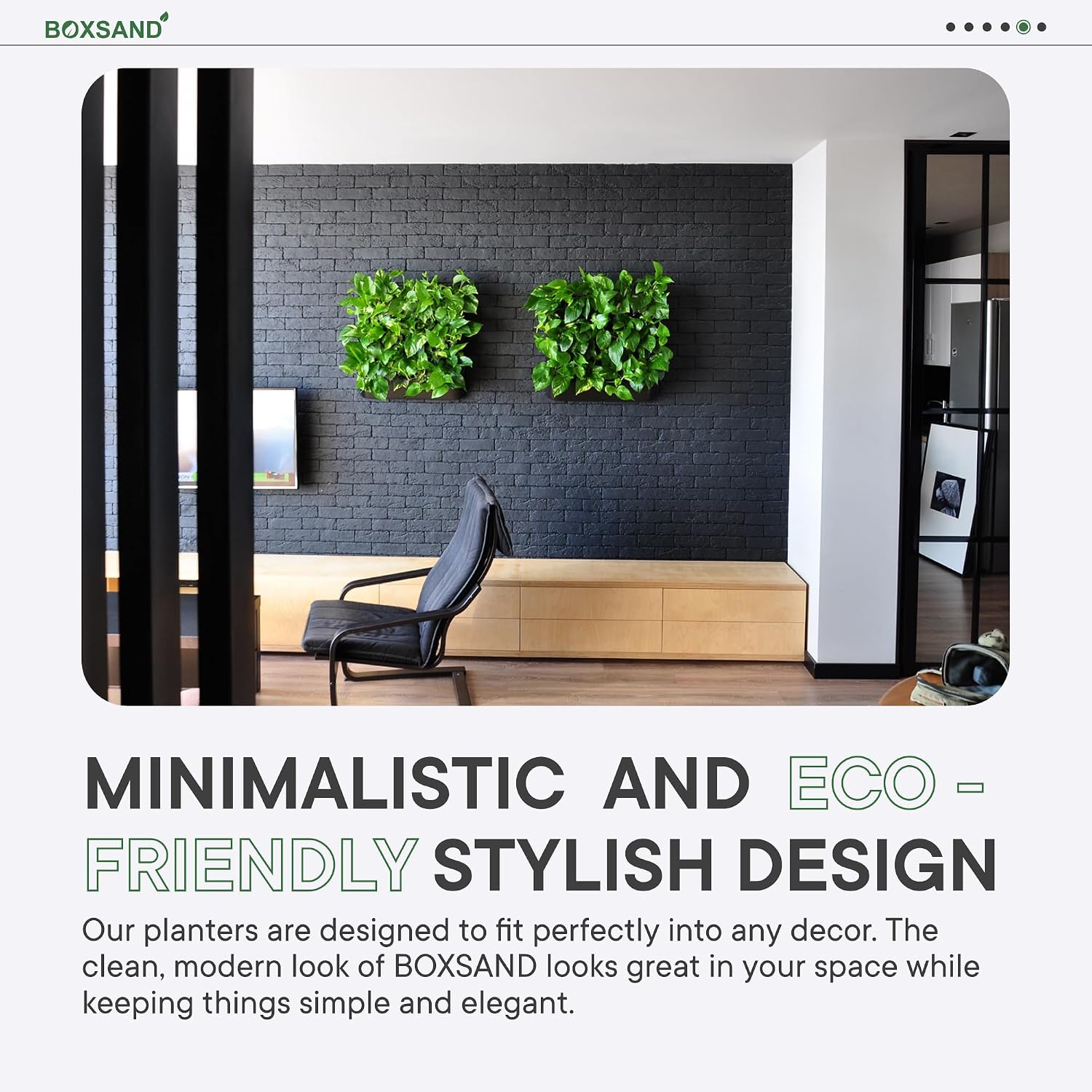 BOXSAND-12 (24"x26") Living Wall - Wall Planter, Vertical Garden for 12 Plants, Indoor/Outdoor, 2 Screws Install