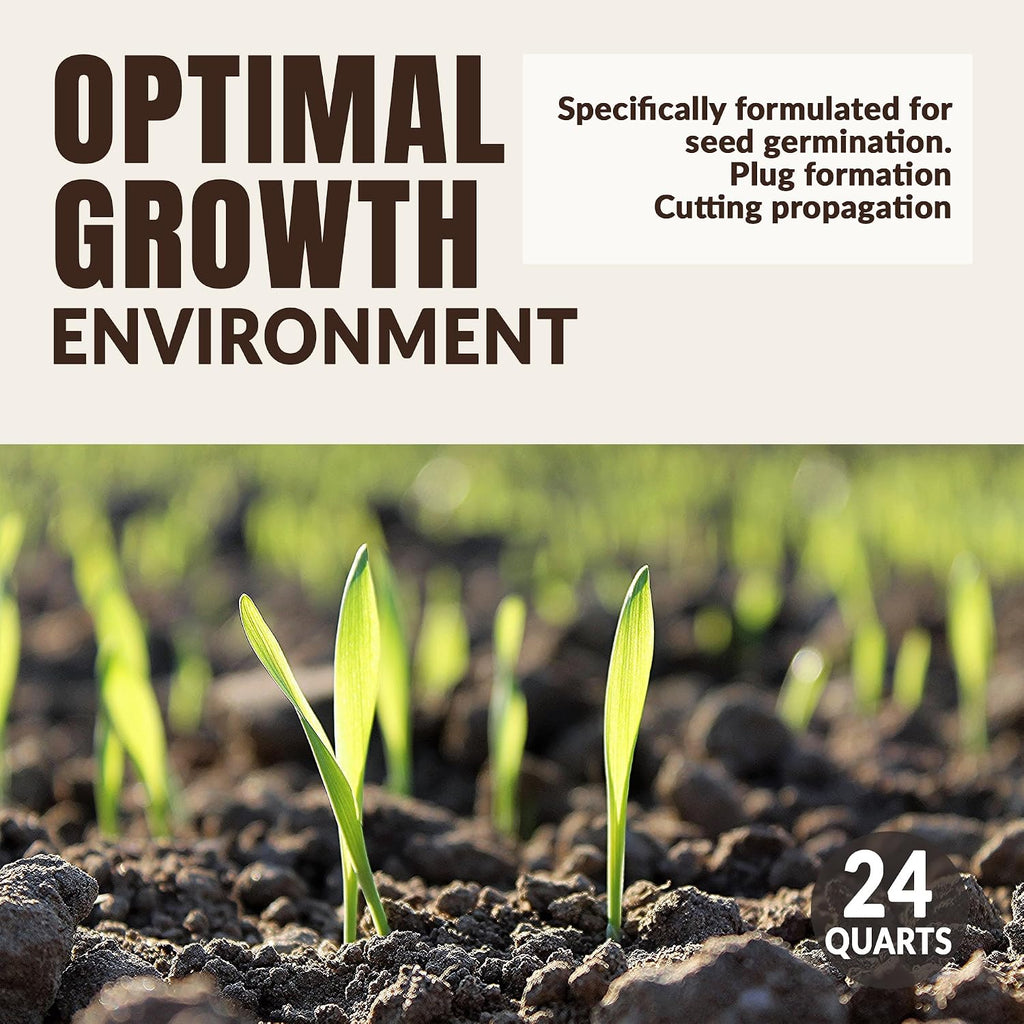 Germination Mix with Peat Moss, Fine Perlite & Vermiculite - Perfect for Seed Germination, Plugs, and Cutting
