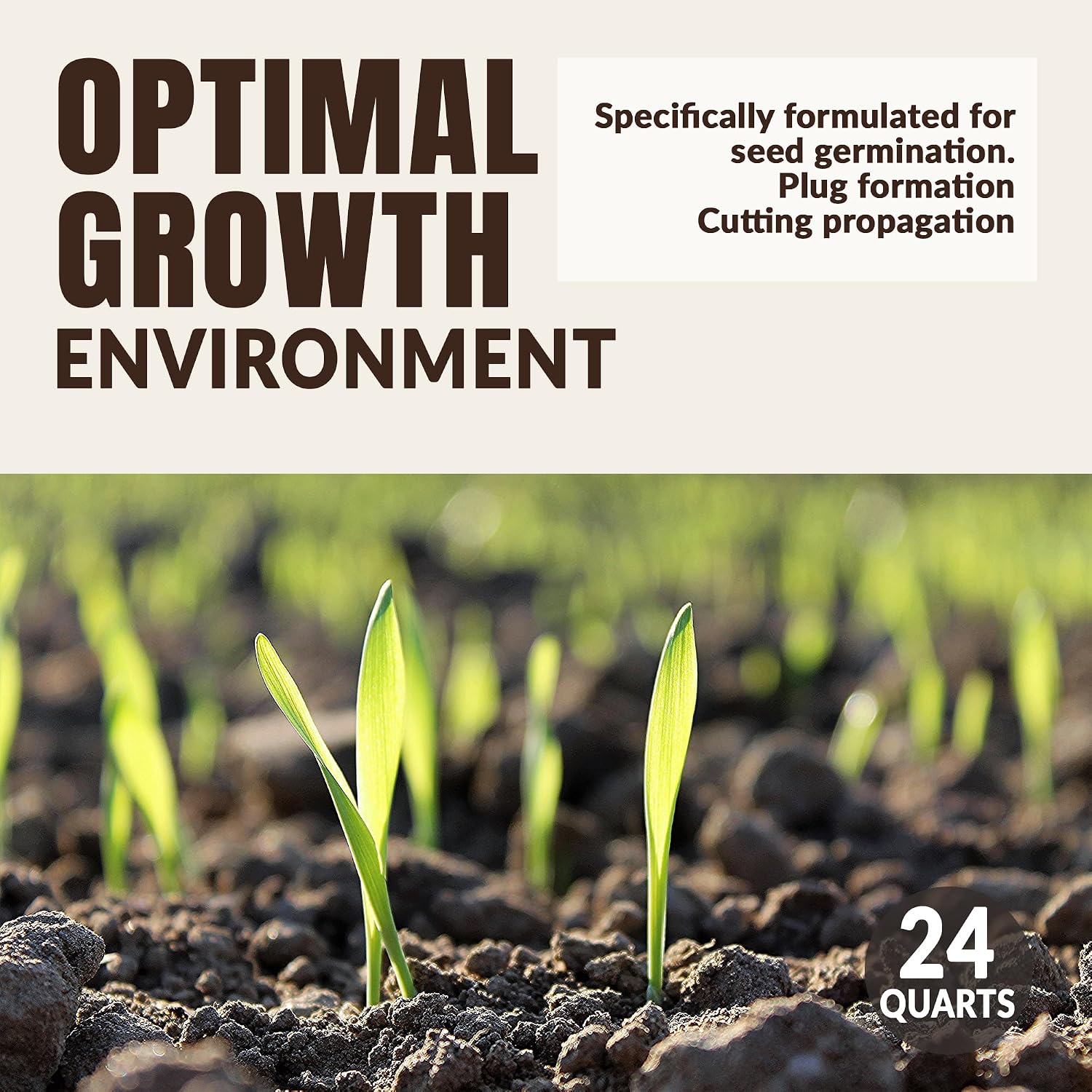 Germination Mix with Peat Moss, Fine Perlite & Vermiculite - Perfect for Seed Germination, Plugs, and Cutting