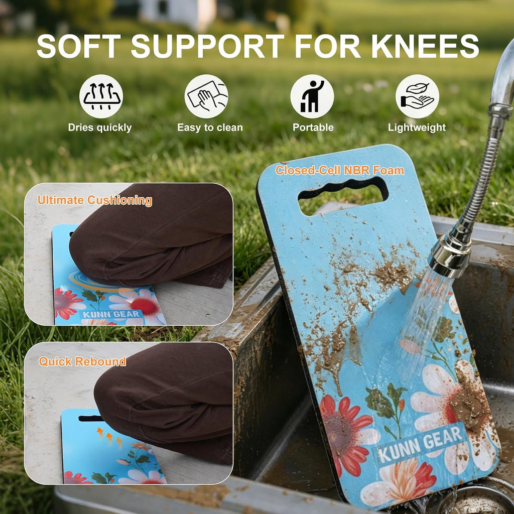 KUNN 5 Gallon Garden Bucket Tool Organizer & Kneeling Pad Set, 18-Pocket Heavy Duty Garden Caddy with Hangable Handle