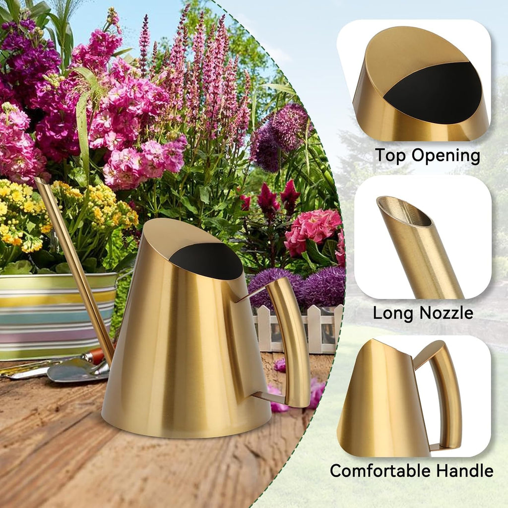 Watering Can for Indoor Plants, 13.5 Oz/400 Ml Indoor Plant Watering Can Stainless Steel Small Water Cans with Long