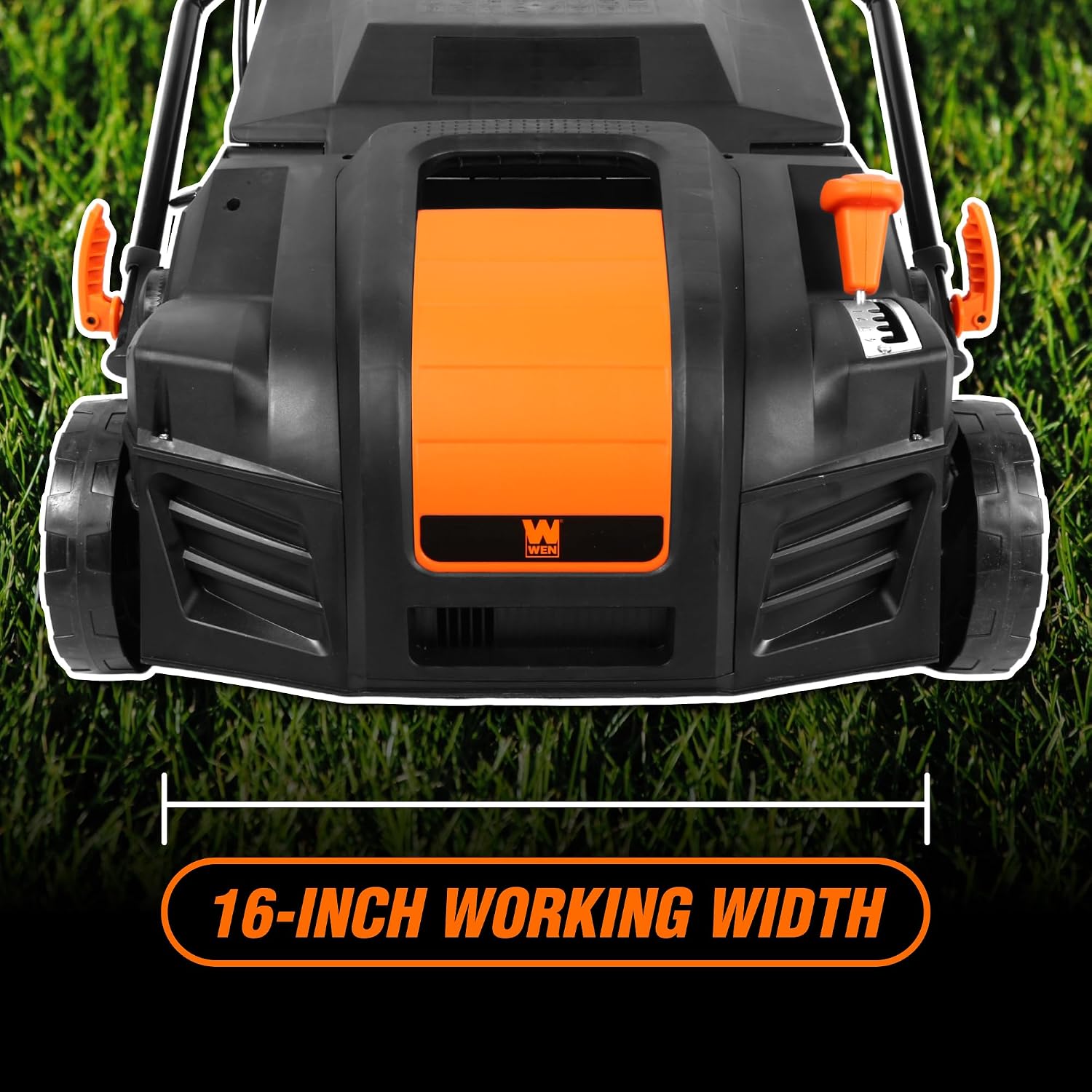 WEN DT1516 16-Inch 15-Amp 2-in-1 Electric Dethatcher and Scarifier with Collection Bag, Black