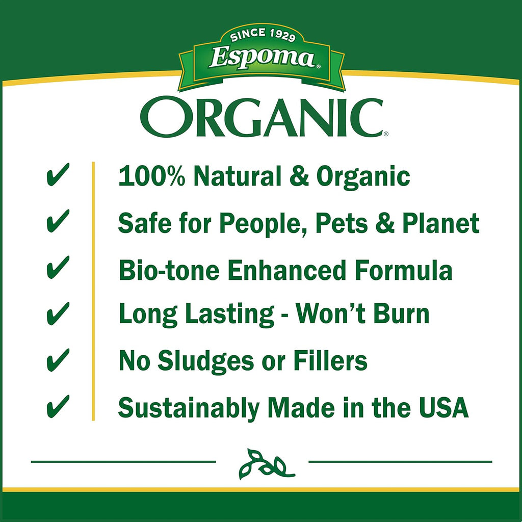 Espoma Organic Berry-Tone 4-3-4 Natural & Organic Fertilizer and Plant Food for All Berries. 4 lb. Bag. Use for