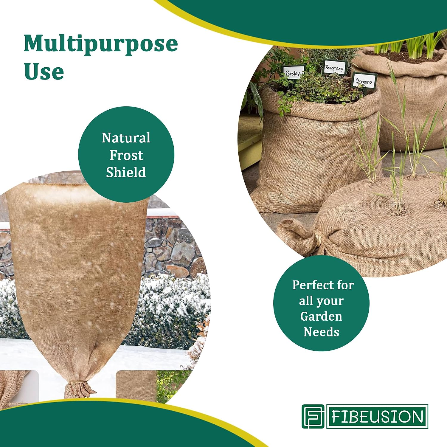 Heavy Duty Reusable Burlap Sacks 32" X 40" – Perfect Burlap Sack for Plants, Winter Plant Covers, Vegetable Storage &