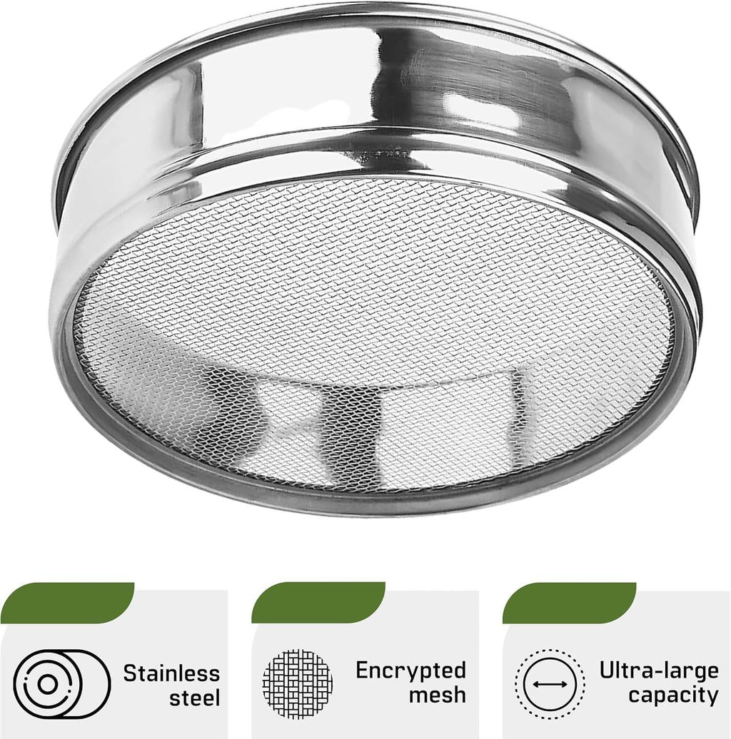 6'' Stainless Steel Sprouting Tray Round – 3-Tier Seed Gardening Planter Tray for Microgreens Broccoli Sprouts Growing
