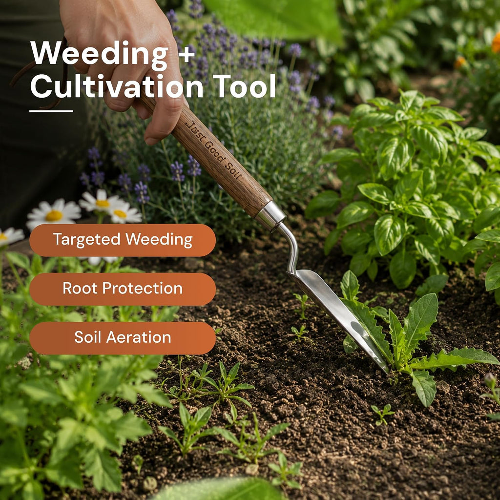 3-Piece Garden Tool Set for Planting, Weeding & Potting | Garden Trowel, Potting Soil Scoop & Precision Weeding Tool