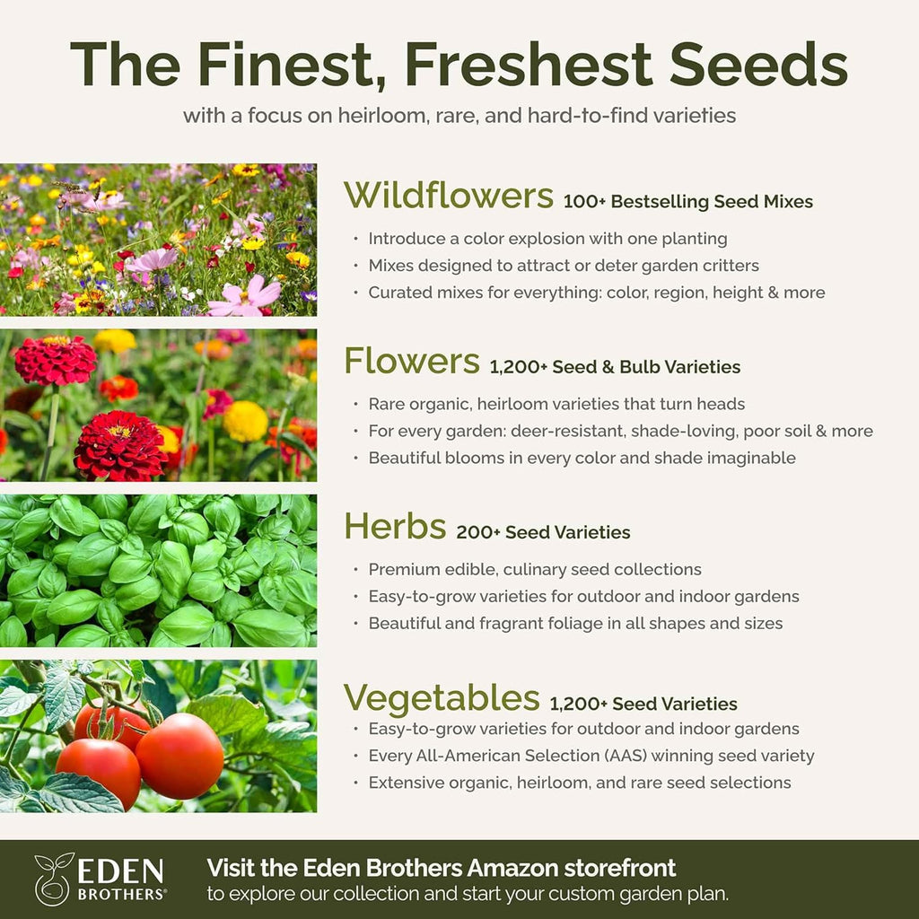 Eden Brothers Southwest Wildflower Mixed Seeds for Planting, 50 lb, 24,000,000+ Seeds with Cornflower, Blanket Flower