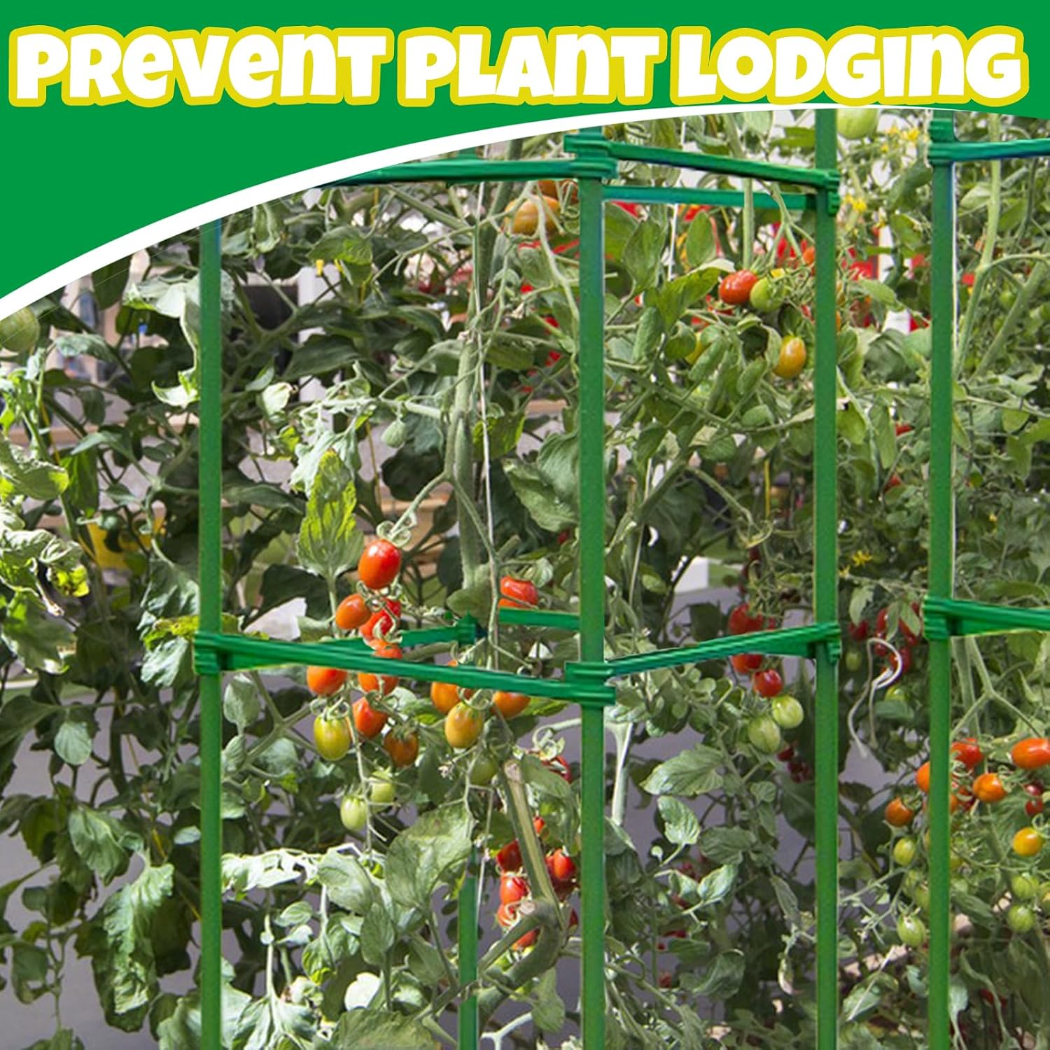 100Pcs Plant Stake Arms for Tomato Cage,11.8" Garden Stake Connectors with 2 Adjustable Buckles,Expandable Trellis