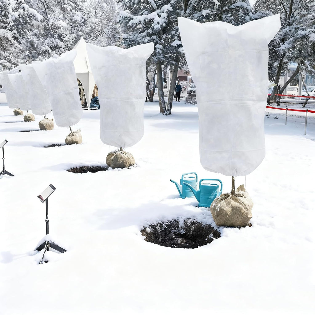 EAONE 12 Pack Plant Covers Freeze Protection, 32x47'' Winter Frosts Cloth for Outdoor Plants, Reusable Frost Blankets