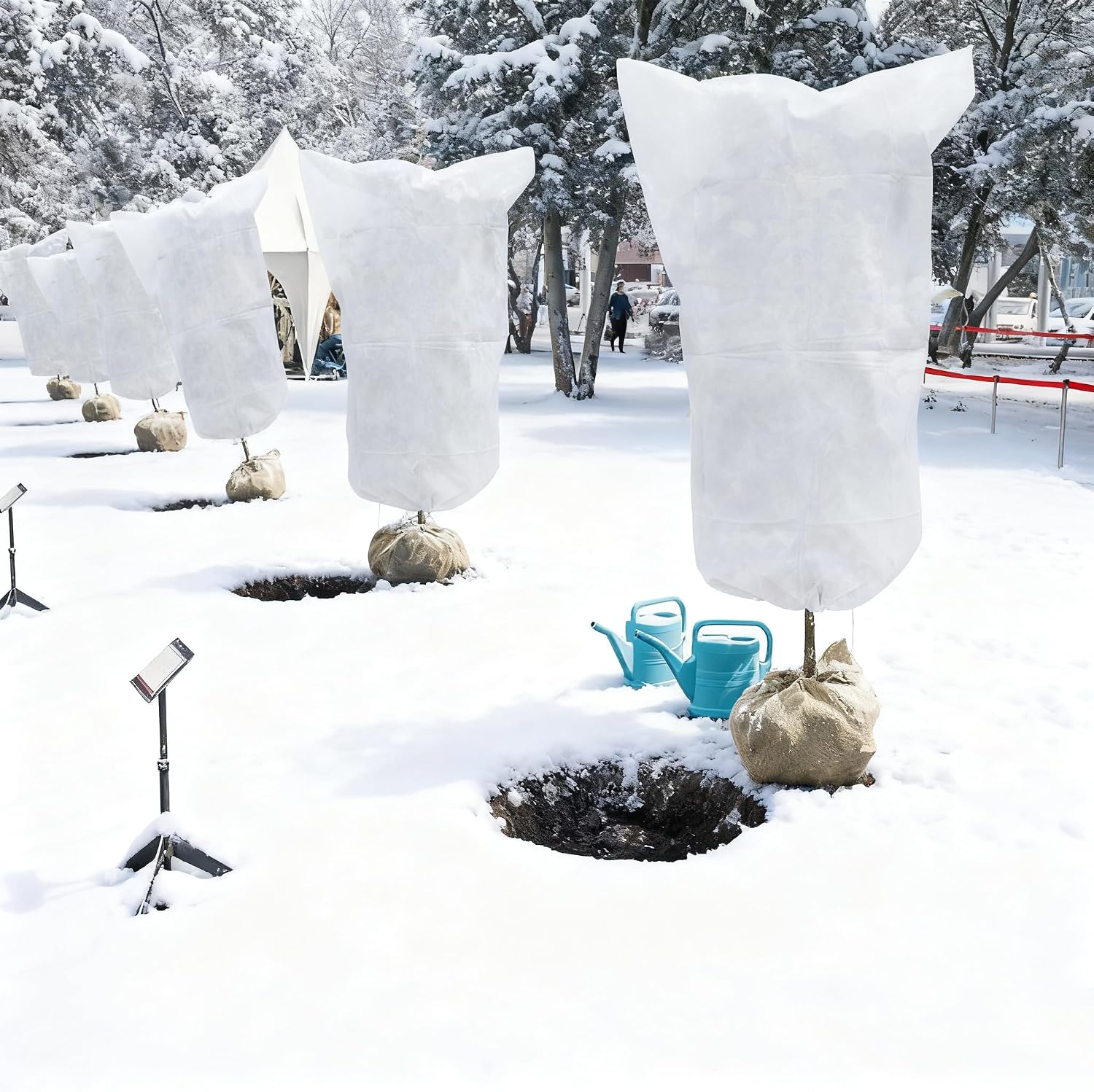 EAONE 12 Pack Plant Covers Freeze Protection, 32x47'' Winter Frosts Cloth for Outdoor Plants, Reusable Frost Blankets