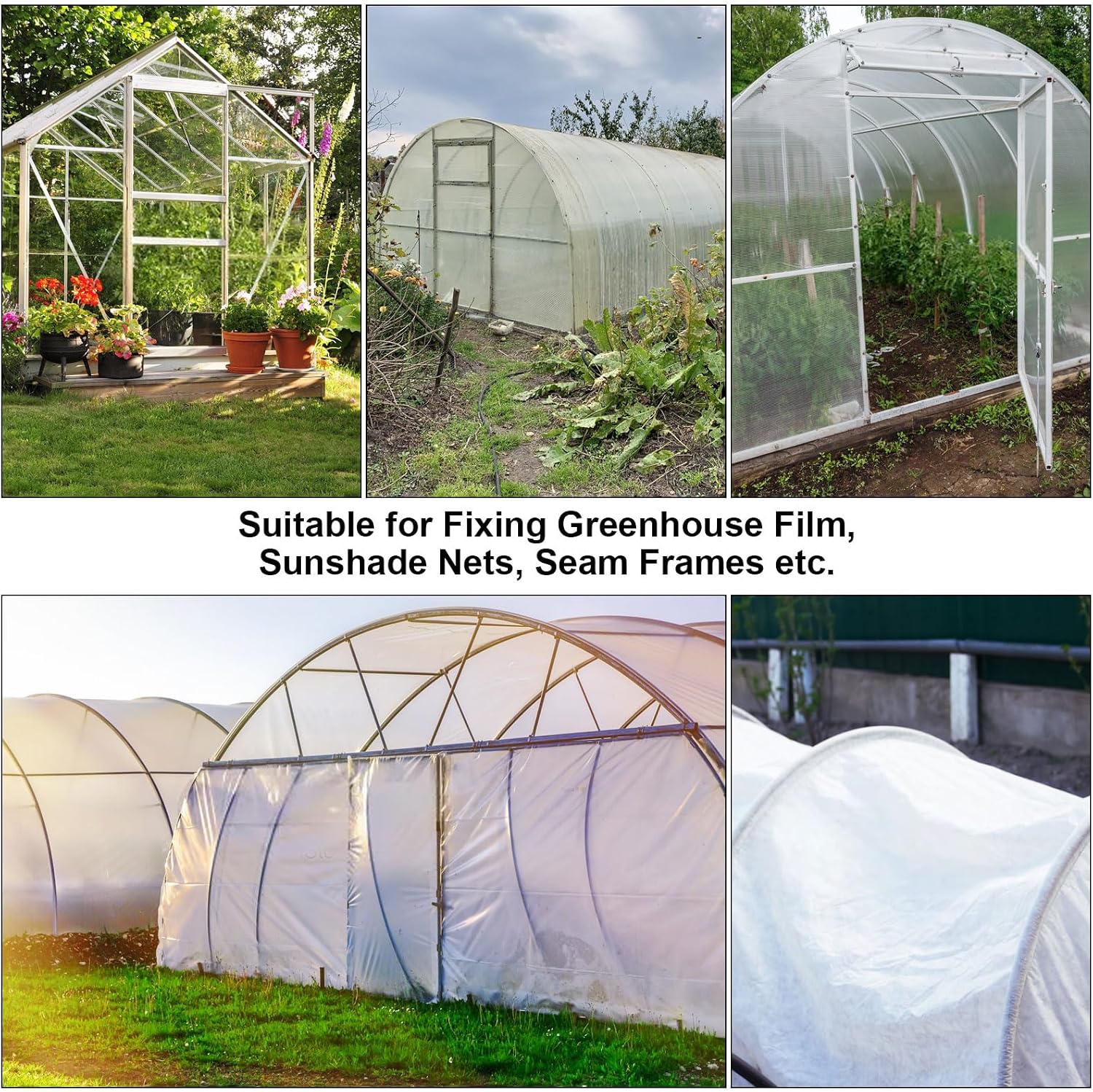 80PCS 3/4 inch Greenhouse Clips Black Greenhouse Clamps | Plastic Clamps Garden Buildings Tube Clips for PVC Pipe
