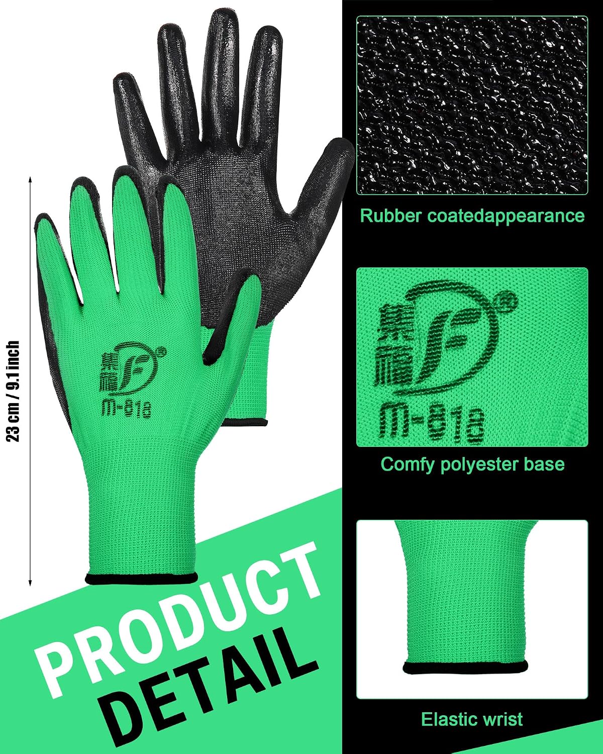 Potchen 72 Pairs Work Gloves Bulk Pack for Men and Women