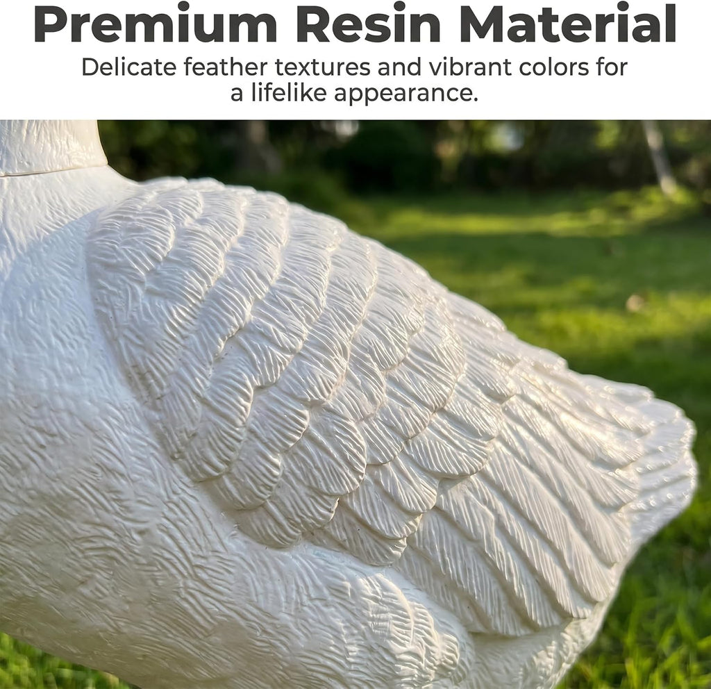 23Inch Porch Goose Statue, Hollow Resin Garden Goose with Removable Cowboy Hat & Bandana, Sand-Fillable Base for