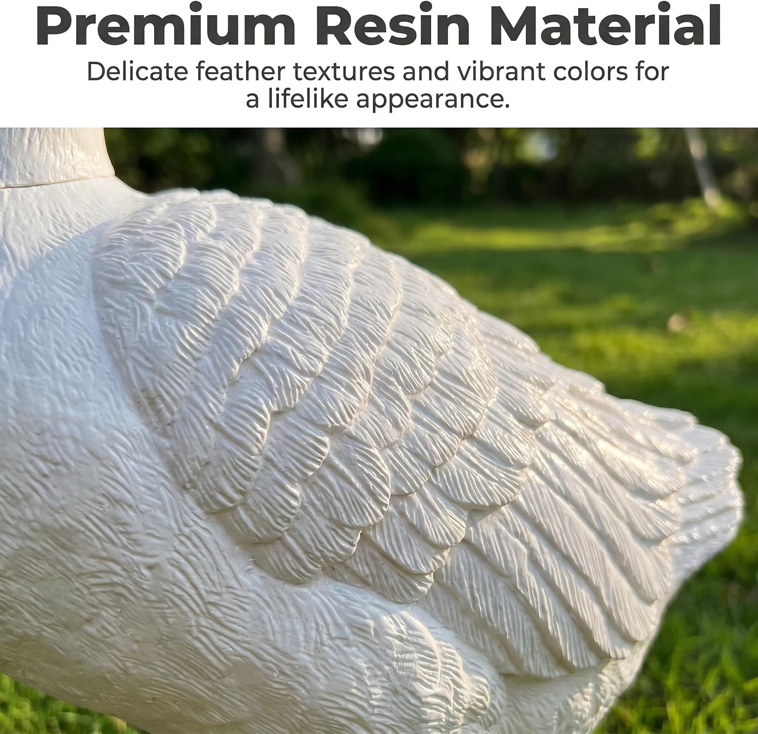 23Inch Porch Goose Statue, Hollow Resin Garden Goose with Removable Cowboy Hat & Bandana, Sand-Fillable Base for