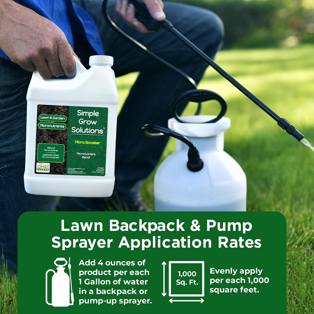 Micronutrient Booster- Complete Plant & Turf Nutrients- Simple Grow Solutions- Natural Garden & Lawn Fertilizer