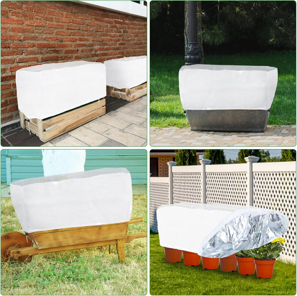 Frost Cloth Plant Freeze Protection, Plant Covers for Raised Garden Beds | 2 PCS, 4x2 FT Raised Bed Covers for Winter