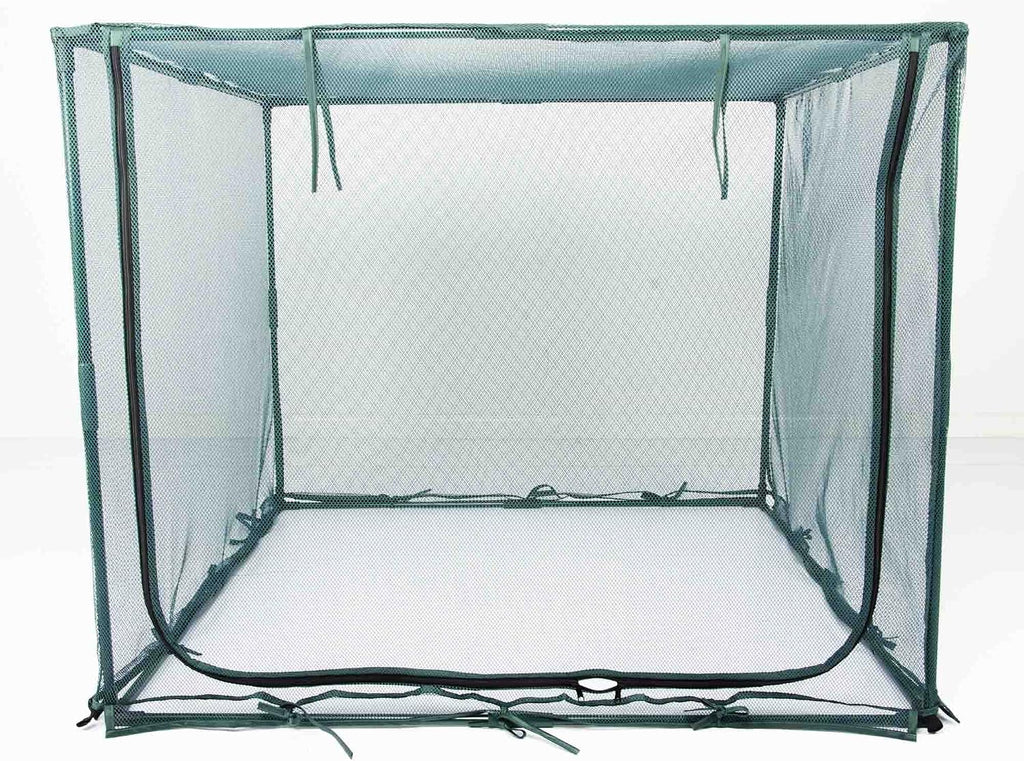 Square 4'x4' Netting Cover 3.3FT Tall Crop Cage Pest Guard Cover for Vegetables Fruits Durable Plant Garden Net with 4