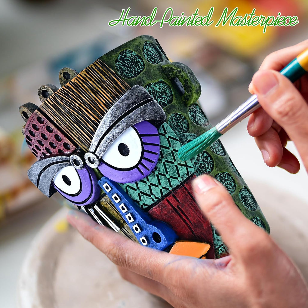 Midogaigai Abstract Face Planter Pots for Indoor Plants & Flowers Deco Gift | Funny Planter,Colorful Resin Flower Pots