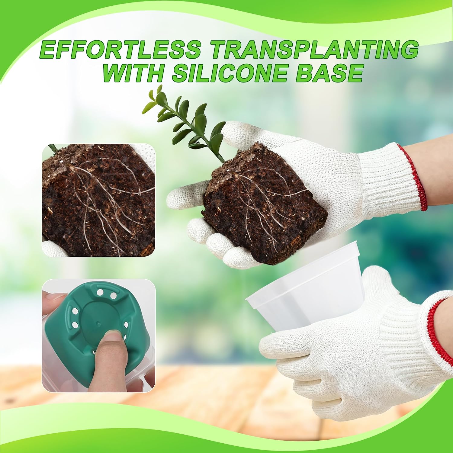 Sankoly 30 Packs Clear Nursery Pots with Plant Repotting Mat, Gloves, Labels,Humidity Domes,Seedling Tools, 3 Inch