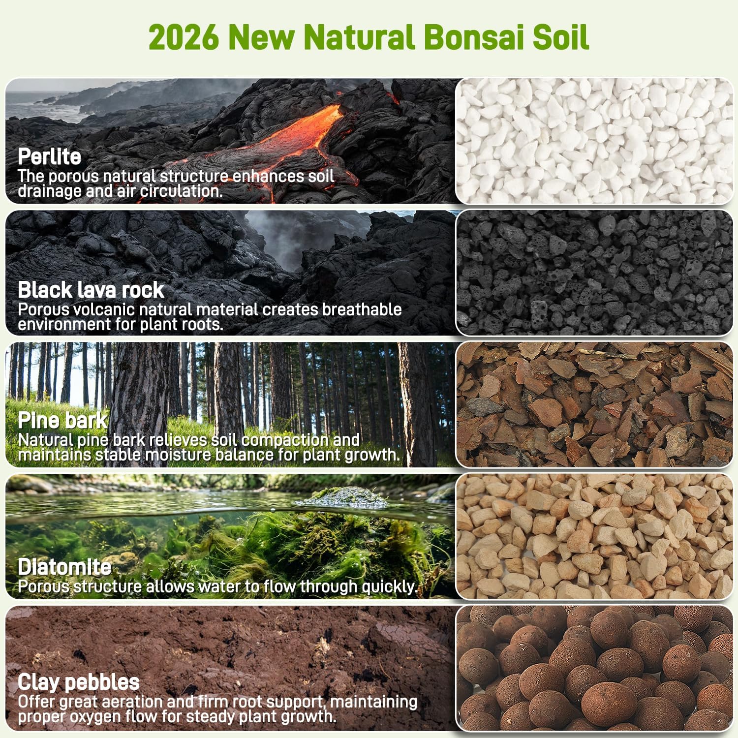 Avalution Bonsai Soil 9QT,Organic Bonsai Soil Mix | Perlite,Lava Rock,Pine Bark,Clay Pebbles for Indoor Plants,Fast