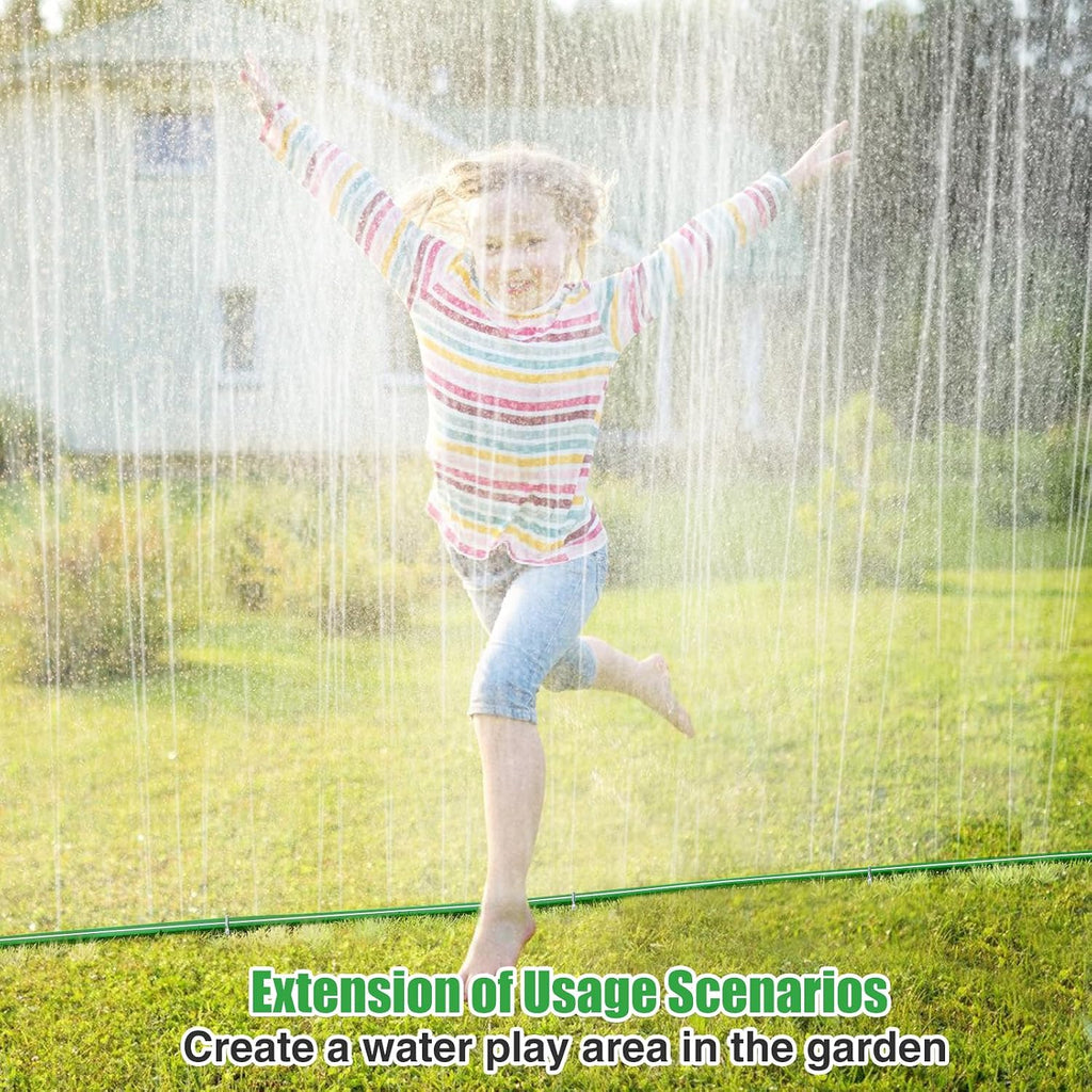 75ft Sprinkler Soaker Hose | Kink-free, Save Water, Flexible, Heavy Duty Three Tube Flat Watering Hose for Garden Yard