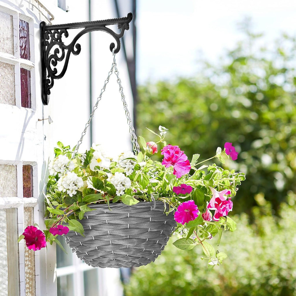 Heavy Duty Metal Plant Hanger Wall Mounted - 2 Pack Rustproof Plant Hooks for Hanging Plants, Flower Pots, Bird