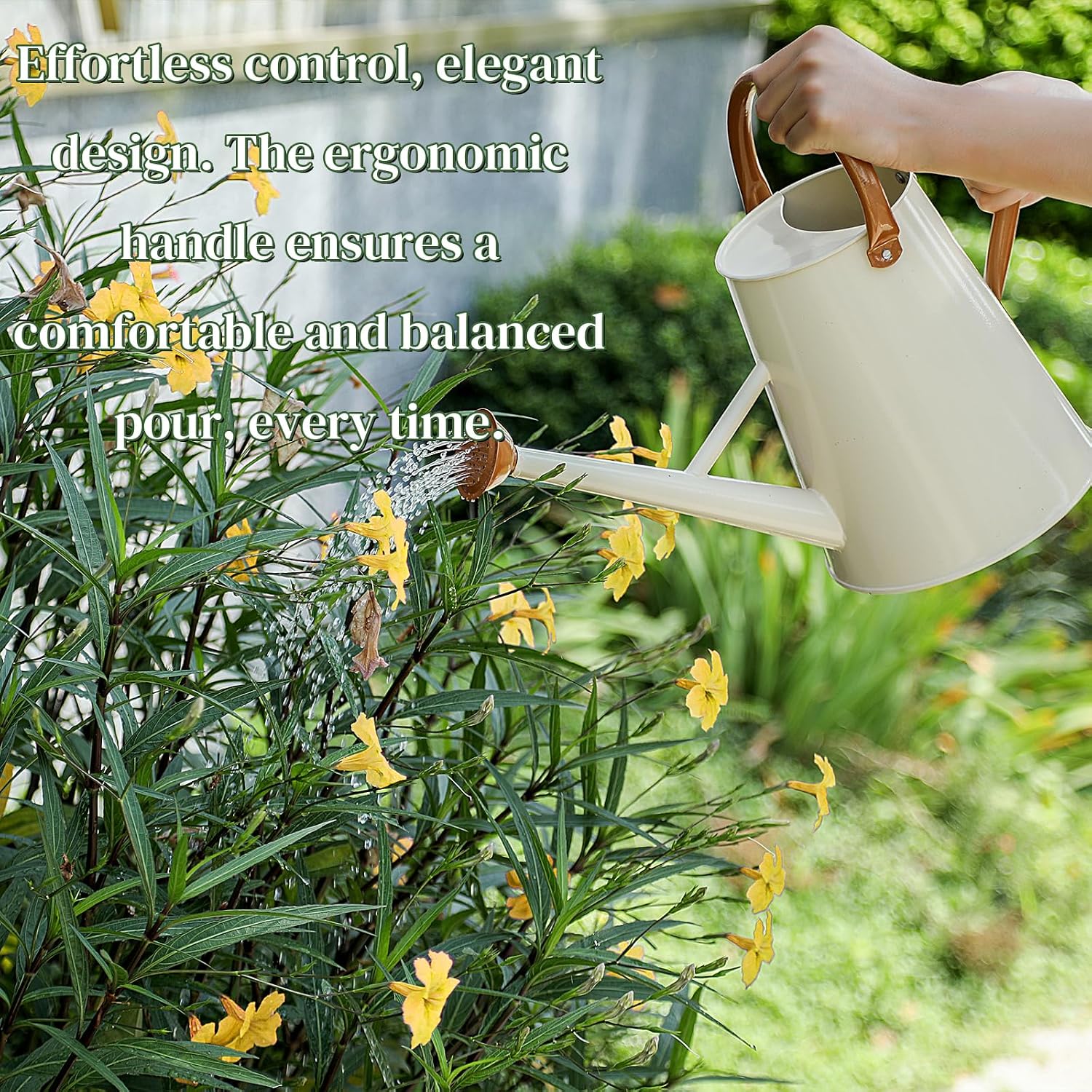 Metal Watering Can with Removable Spout, 1.5 Gallon Large Watering Cans for Plants, Galvanized Steel Gardening Water