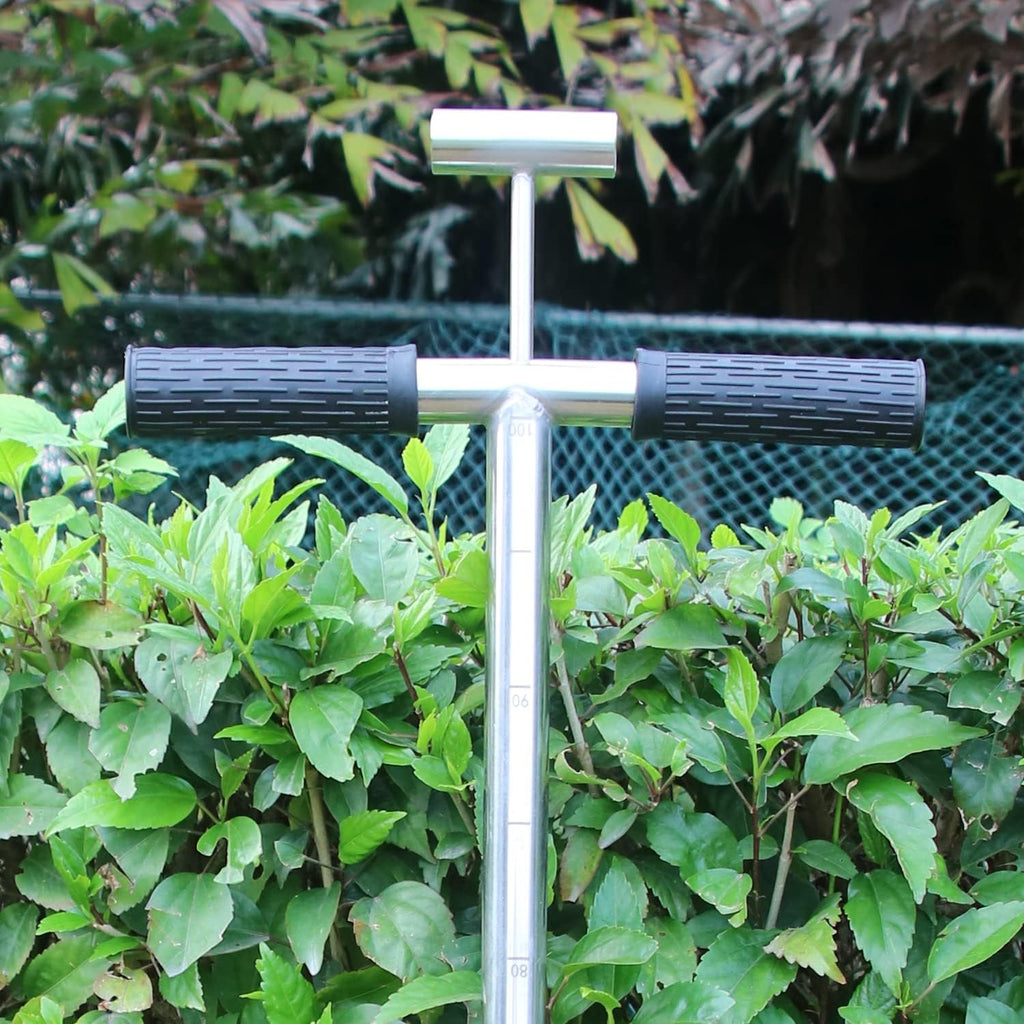 Soil Sample Probe 40” with Ejector and Foot Pedal,Soil Probe Stainless Steel T-Style Handle Soil Test Kit,Soil Probe
