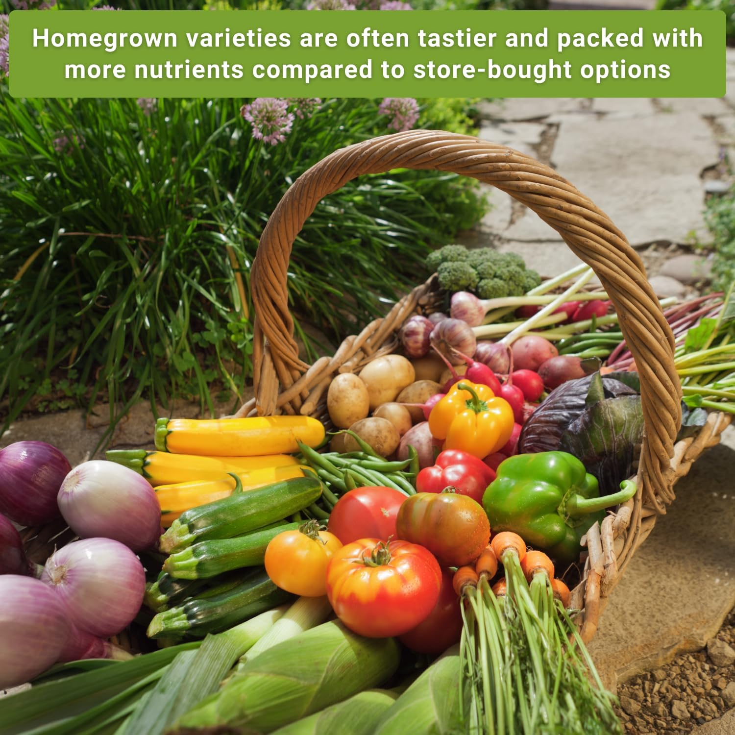 Sow Right Seeds - Complete Garden Seed Collection for Planting at Home | Includes vegetables, herbs, and flowers. Plant