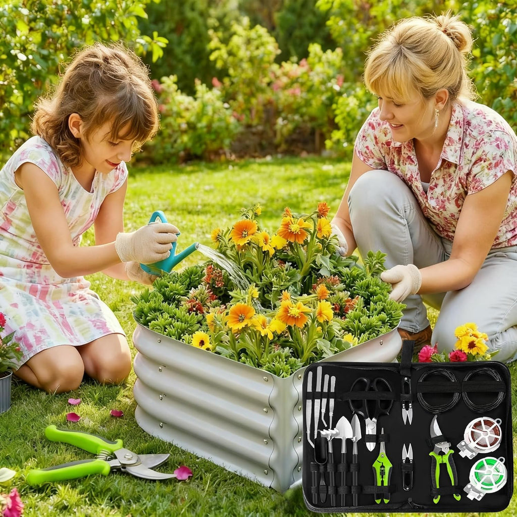 20-Piece Bonsai Tool Kit, Gardening Tools Set with Pruning Shears | Includes Bonsai Wire, Mini Rake, Trowel, Weeder