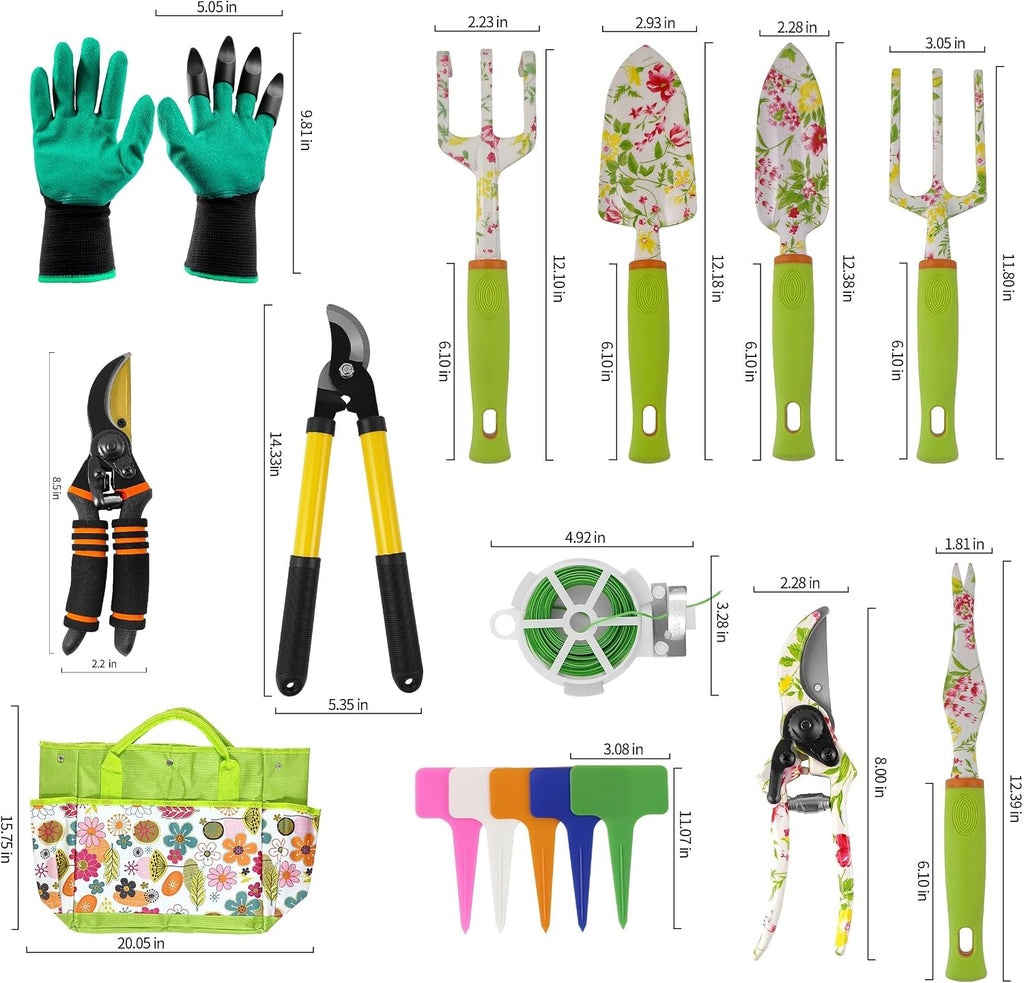 Gardening Tools – 42 Piece Premium Gardening Tool Set,Heavy Duty Hand Tools with Fashion Garden Tools Organizer