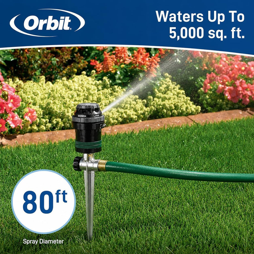 5-Pack Orbit H2O-6 Gear Drive Sprinkler - Versatile Gear Drive for Efficient Lawn Watering