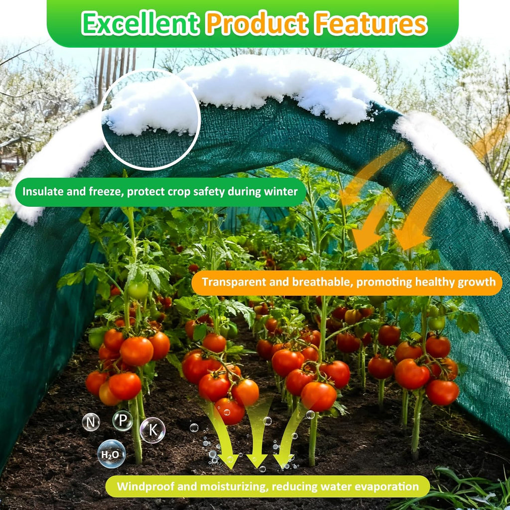 Green Plant Covers Freeze Protection, 10 x 30 ft - 1.5 oz/yd² Frost Cloths for Outdoor Plants, Tree Covers Freeze