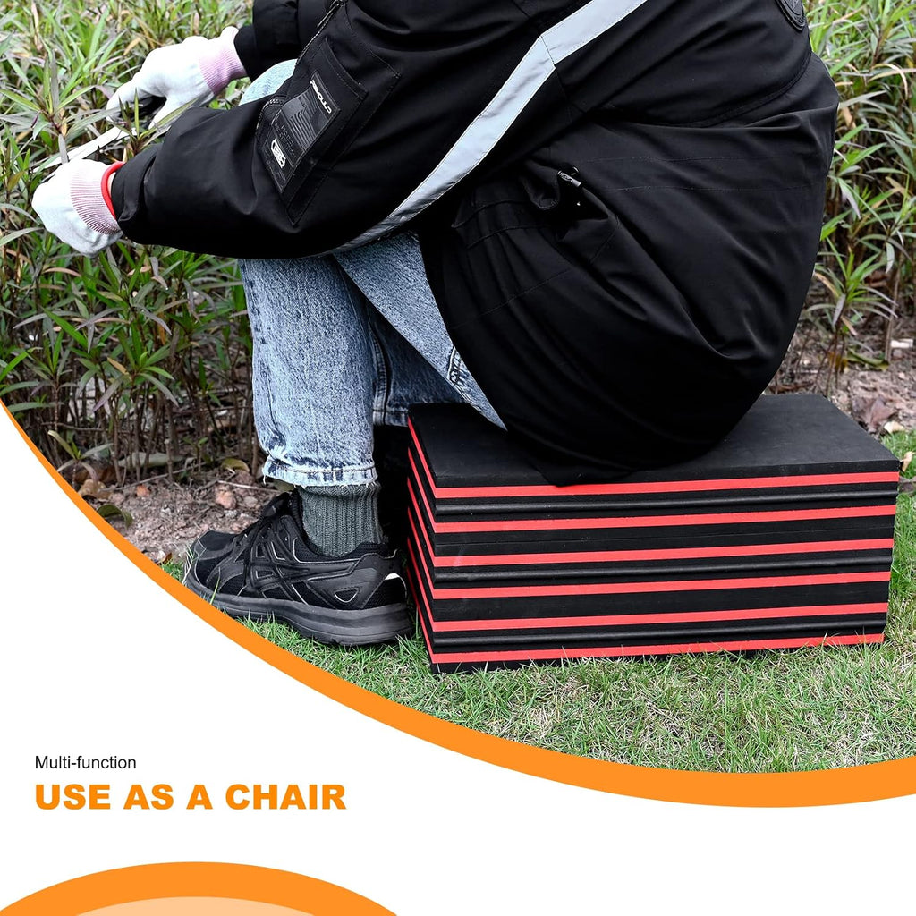 FOSHIO Foldable EVA Mat with Carrying Handles - Thick Kneeling Mat for Mechanics, Garage, Picnicking, Gardening