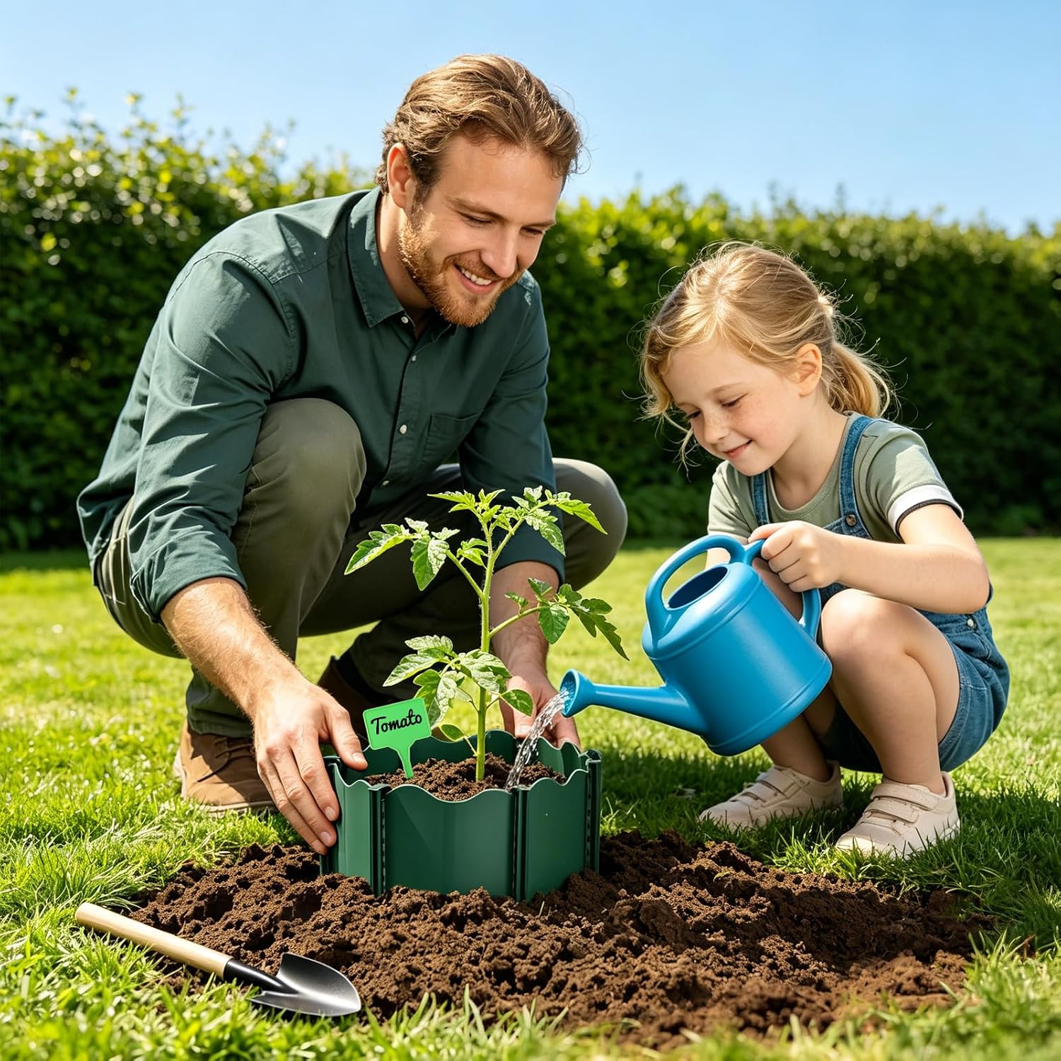30PCS Planting Grow Rings, Interlocking Garden Plant Rings Adjustable Diameter Range 7.6-12 Inches, DIY Planting