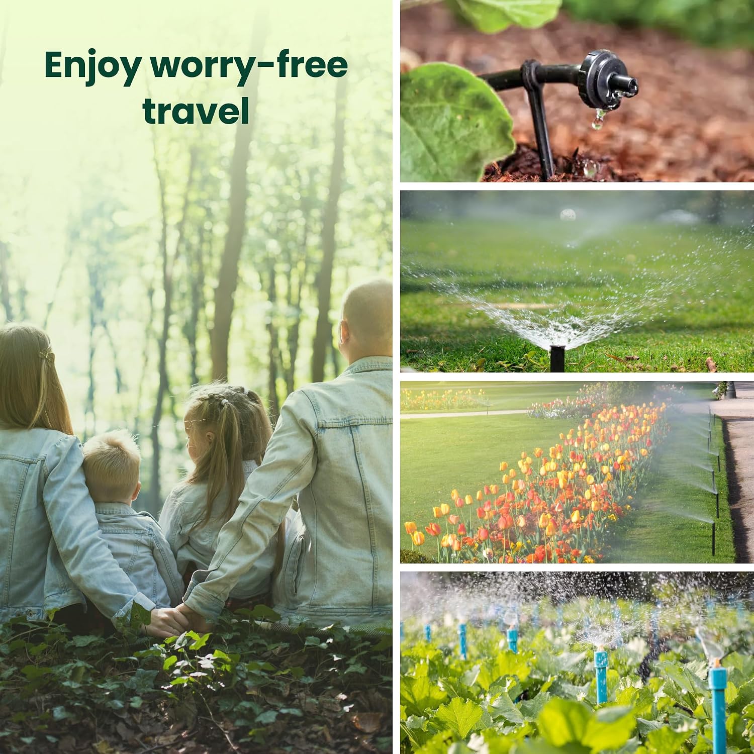 WiFi Water Timer Smart Irrigation Controller with Gateway | 984ft RF range, 8-month battery life, weather delay, OTA