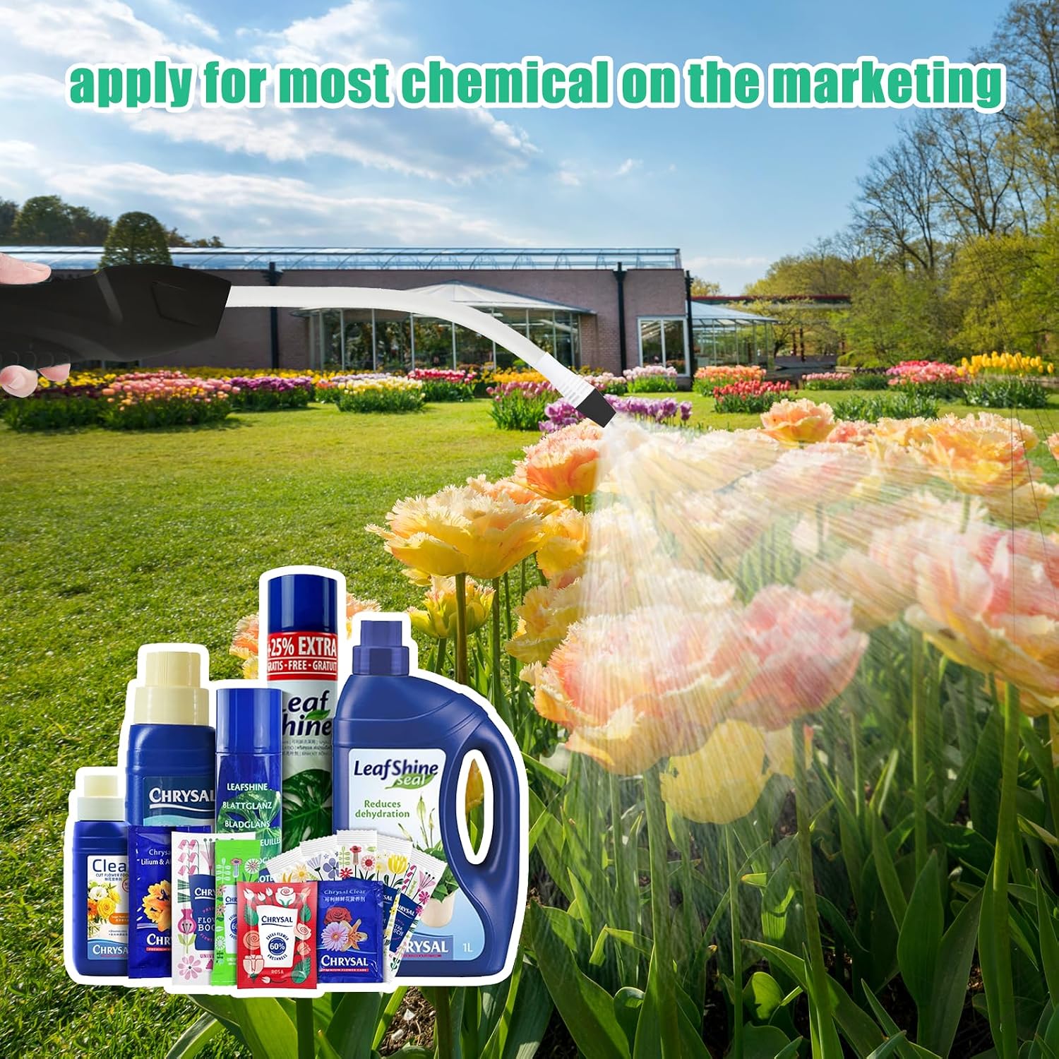 Electric Garden Sprayer 5L/1.35 Gallon Water Bag, Rechargeable Battery Powered Pump Sprayer with Adjustable Nozzle