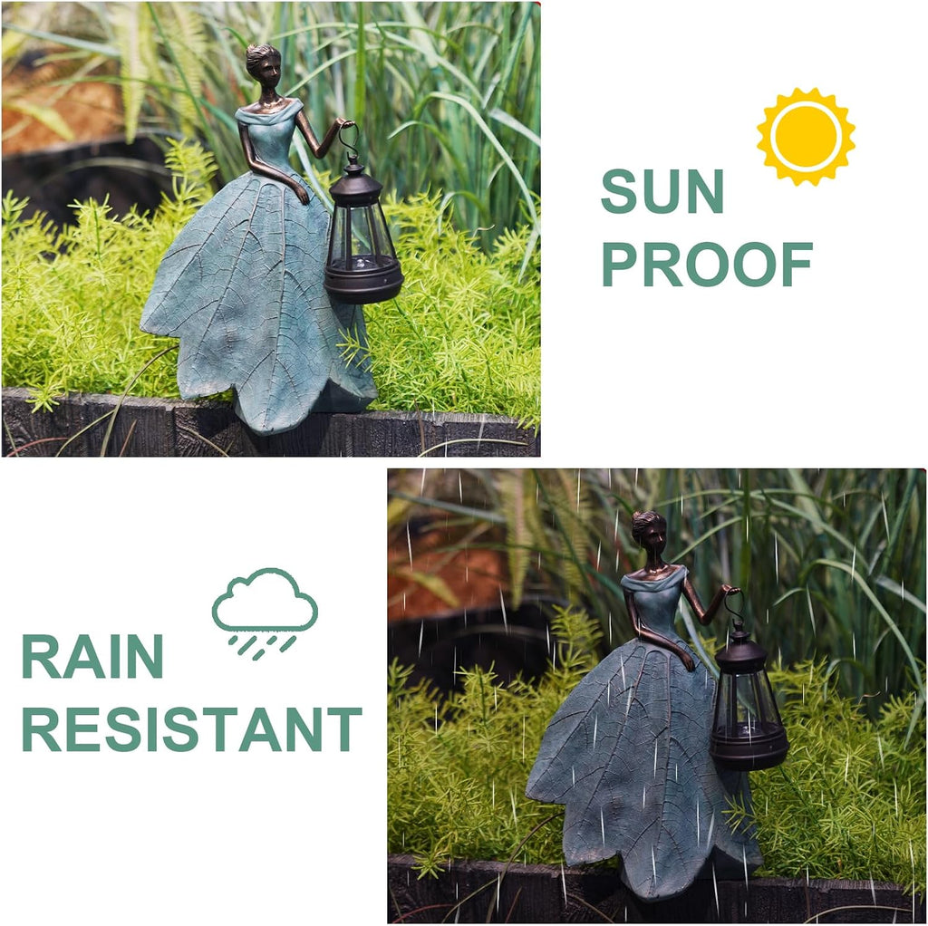 Guichifun Fairy Statues Garden Decor with Solar Lights Gifts for Women | Resin Garden Statues, Outdoor Decor, Patio