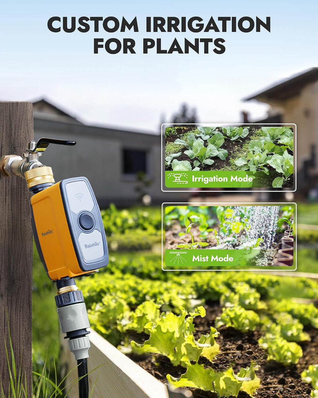 RAINPOINT WiFi Water Timer, Smart Hose Timer for Garden Hose, WiFi Irrigation Controller, Smart Sprinkler System Valve