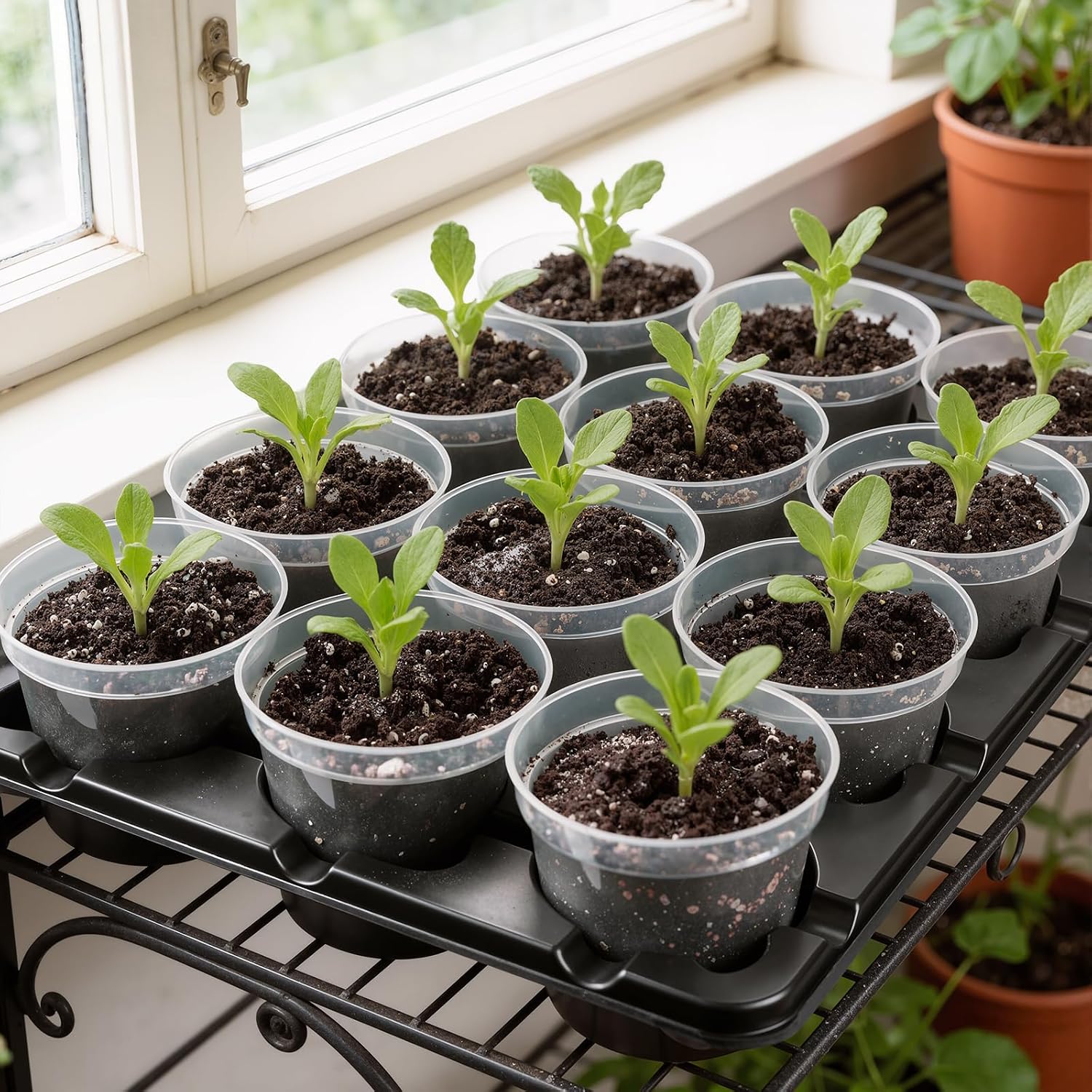 10 Pack 12 Cell Reusable Seed Starting Trays for 4 Inch Planters | Ten 12 cell trays hold up to 120 compatible 4 inch