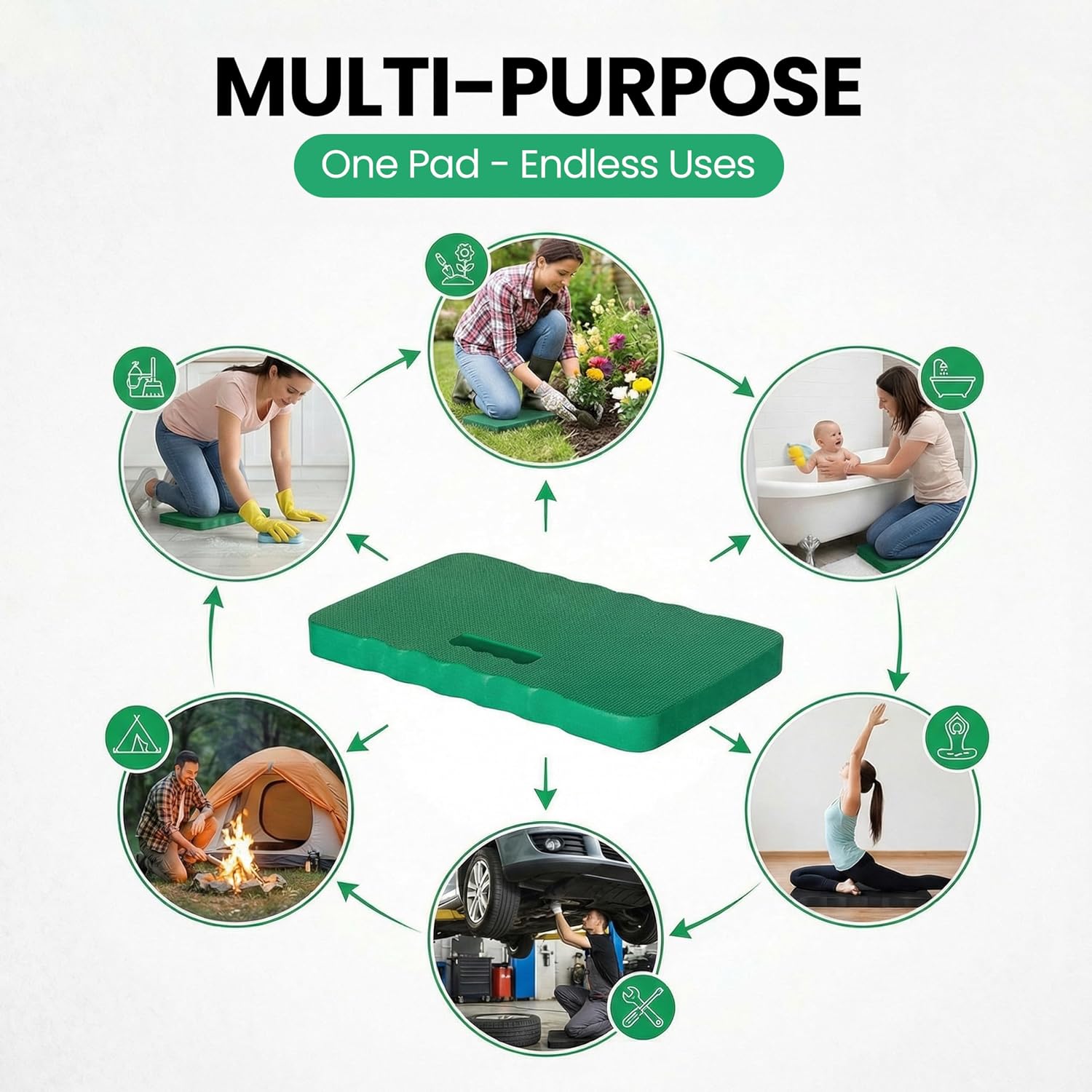 Extra Thick Foam Kneeling Pad for Gardening and Exercise Soft Comfortable Knee Cushion Mat for Floor Work Yard Tasks