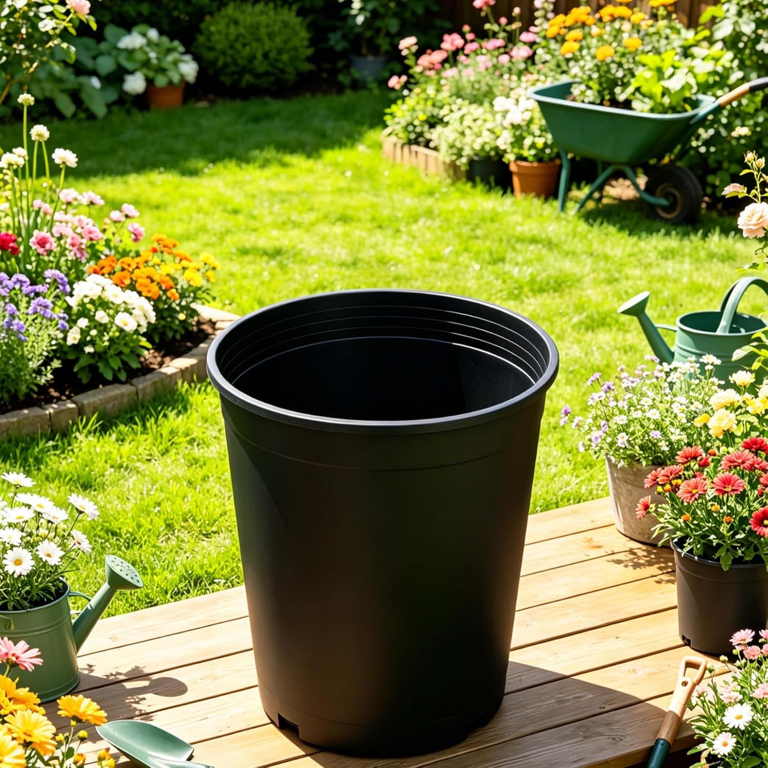 Nursery Pot 1 Gallon 1 Gal 2 Gal 3 Gal 5 Gal 7 Gal 10 Gal 15 Gal Nursery Container Injection Molded Pot Fit for Plants