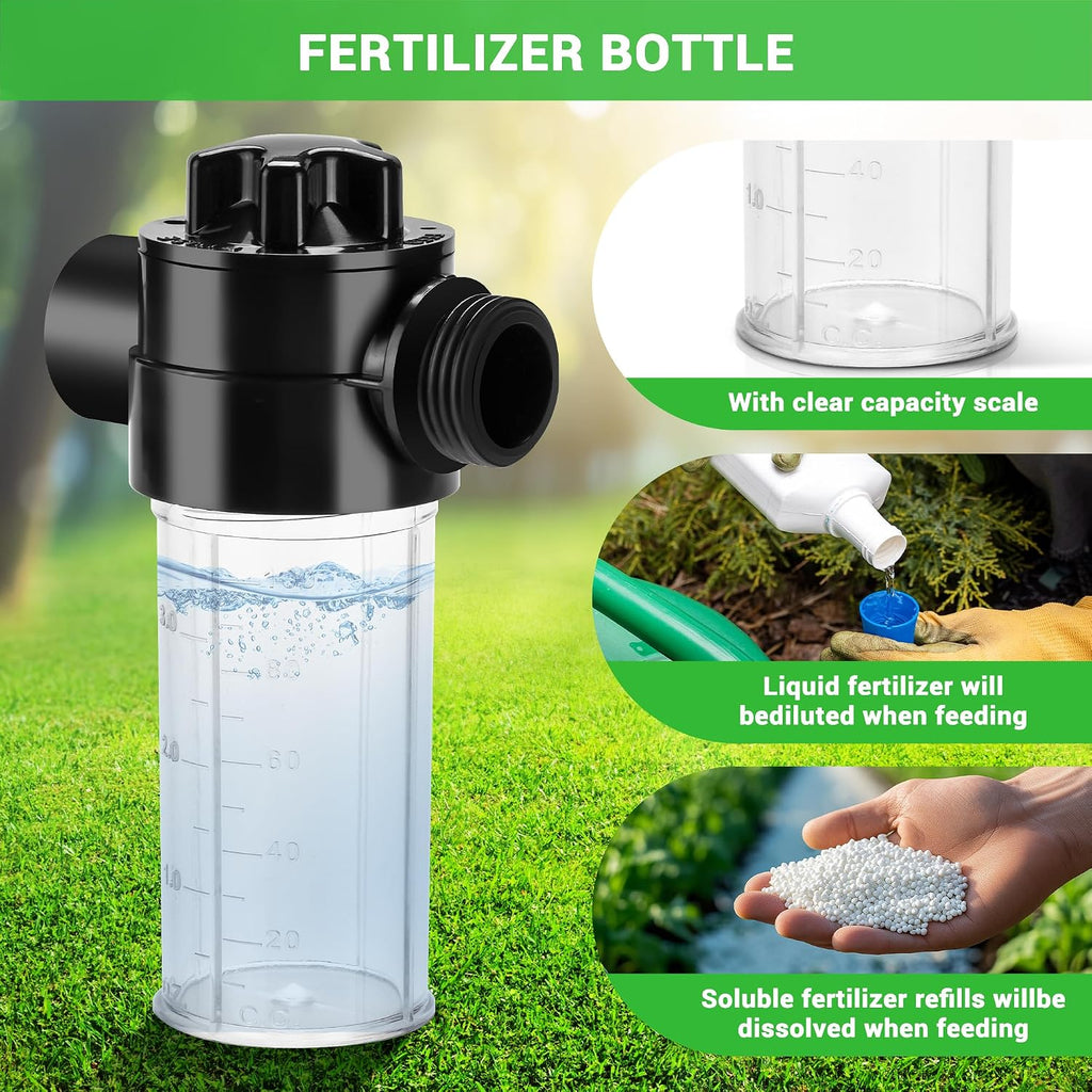 Deep Root Watering Tool for Trees Watering Spike with Fertilizer Bottle | Stainless Steel Root Feeder, Upgraded Brass