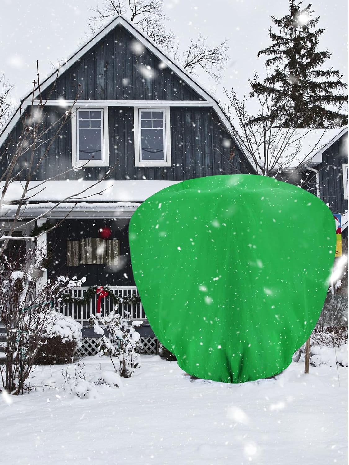 ANPHSIN 2 pcs 9.8ft x 9.8ft Extra Large Plant Covers Freeze Protection | Winter Shrub Plant Protection Bags, Frost