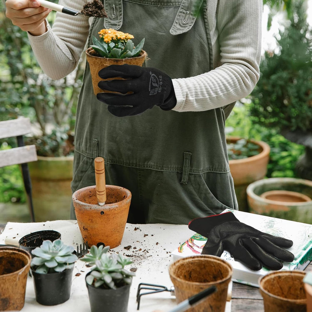 WHEATHUSK 120 Pairs Gardening Work Gloves Bulk for Men Women, Breathable Nitrile Rubber Coated Garden Gloves Dipped