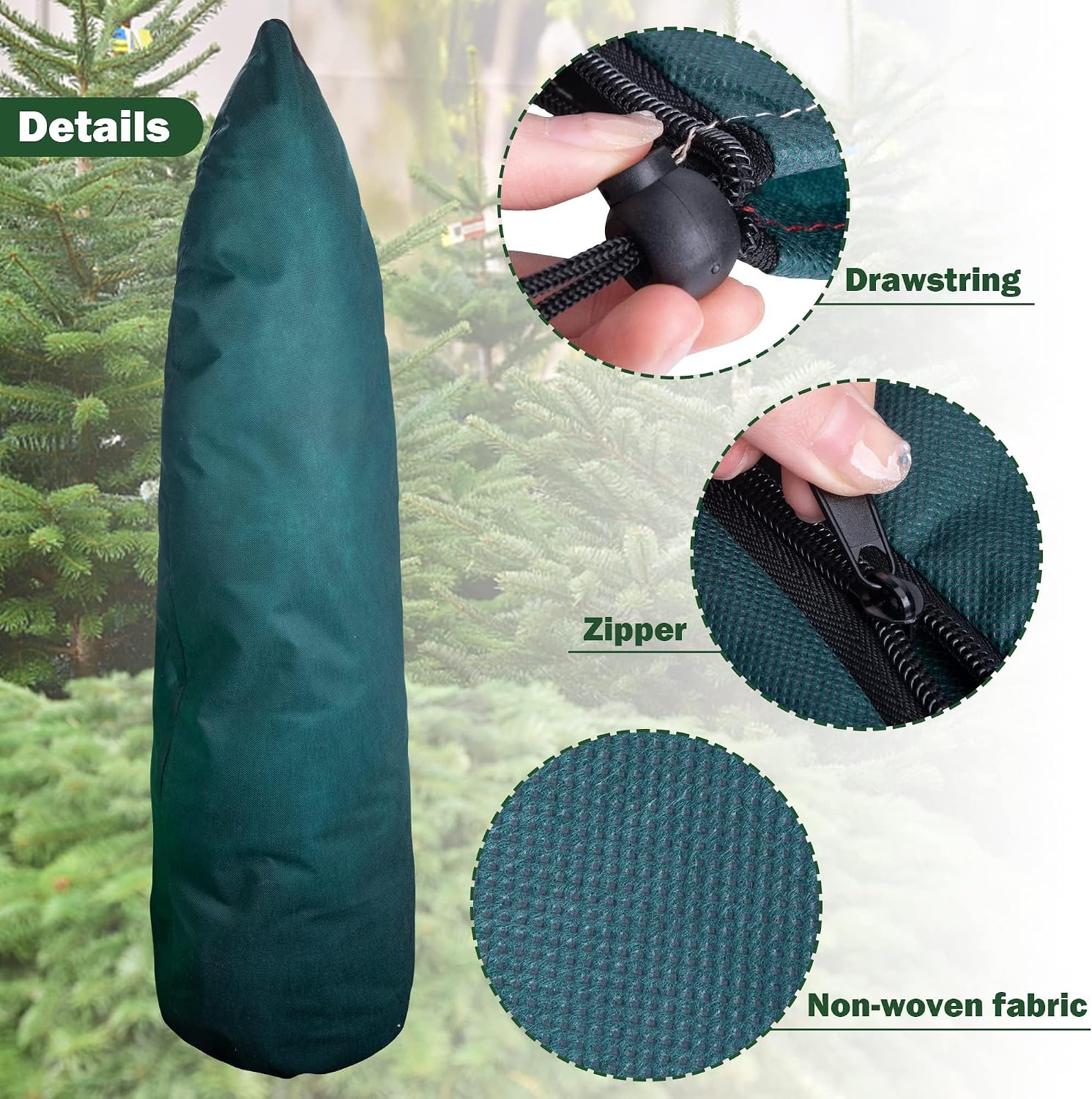EBaokuup 2 Pcs Zip A Tree Plant Covers Freeze Protection,79" H x 24" W Frost Blankets for Outdoor Plants,Warm Plant