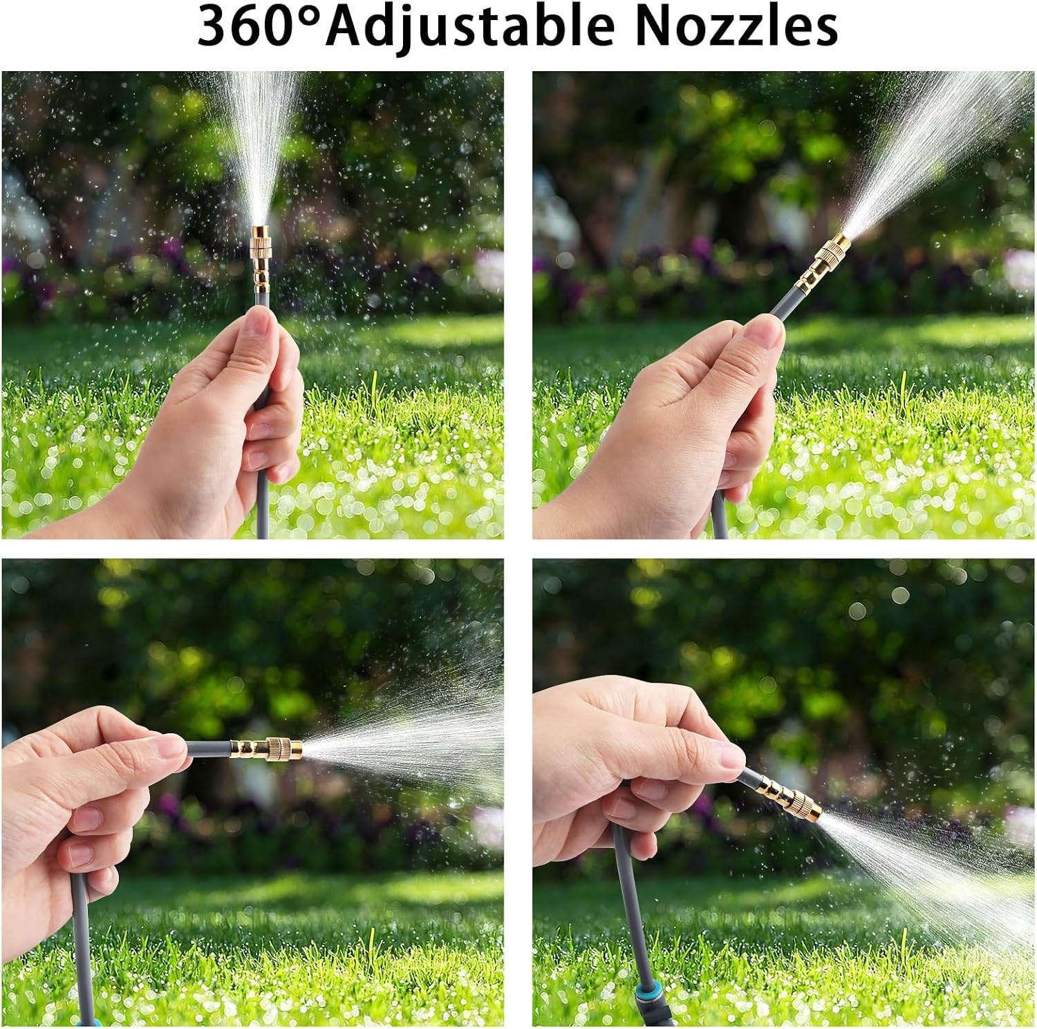 100FT 1/4" Quick-Connect Drip Irrigation System Kit, Automatic Garden Watering System with 16 Pcs Adjustable Spray