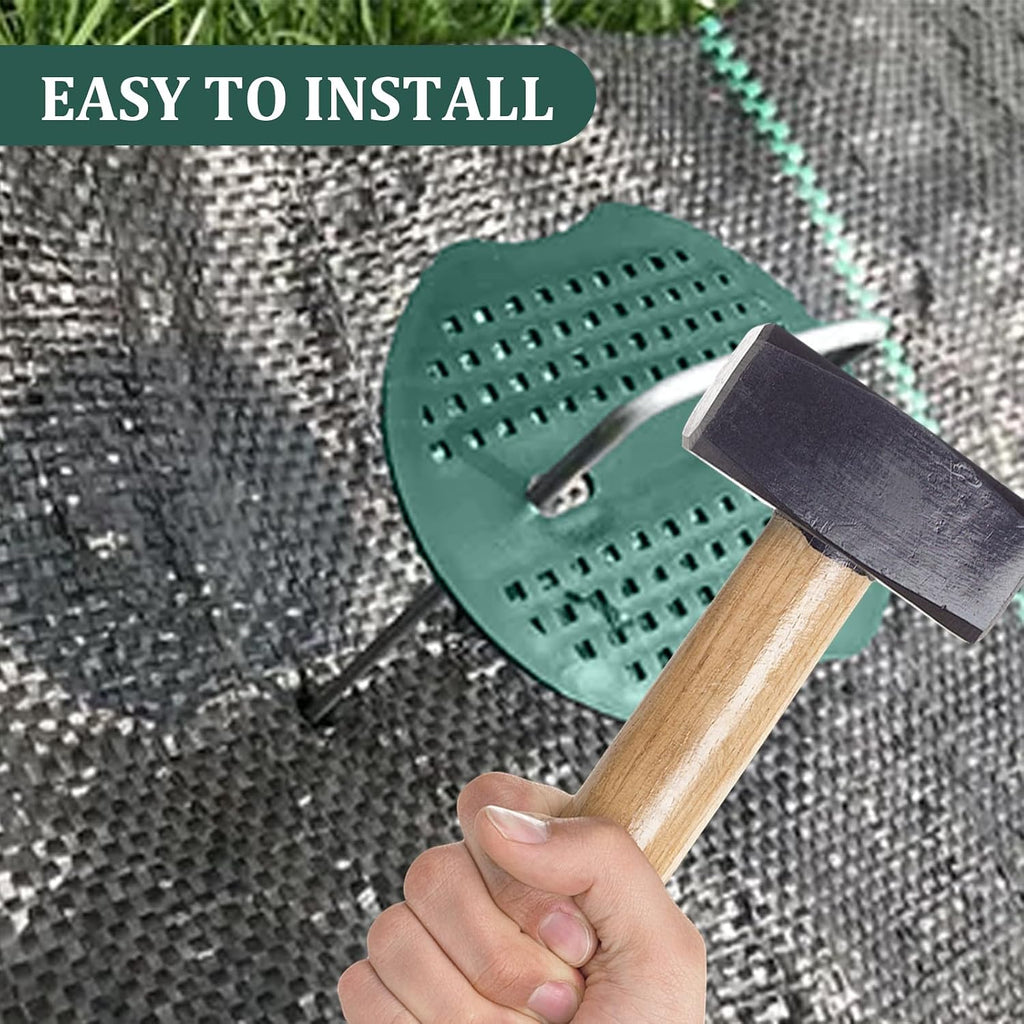 300 Pcs Landscape Staple Gasket Garden Landscape Staples Washer Pad Yard Pins Pad for Outdoor Weed Barrier Fabric Yard
